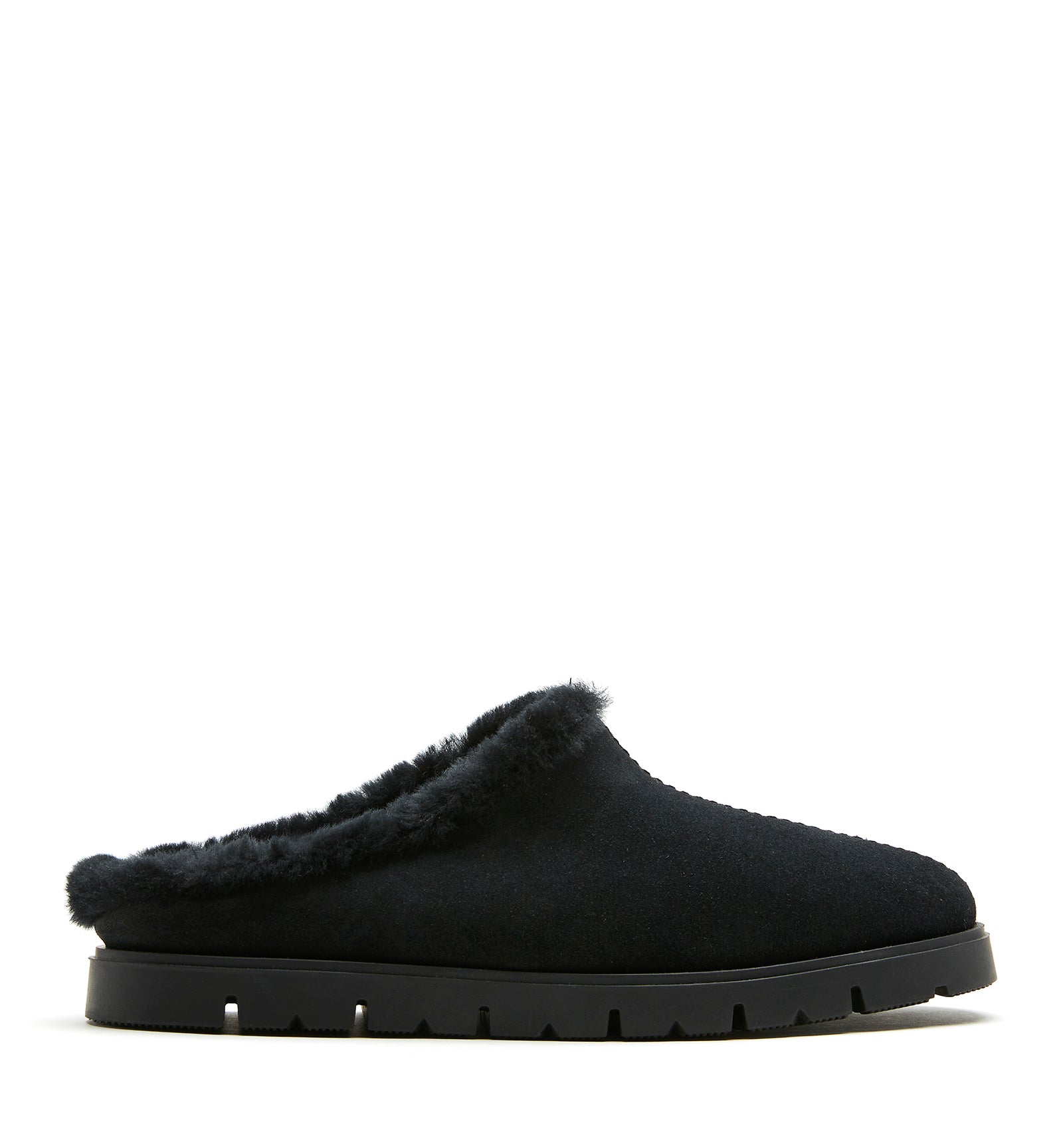 EVA SHEARLING LINED SUEDE MULE