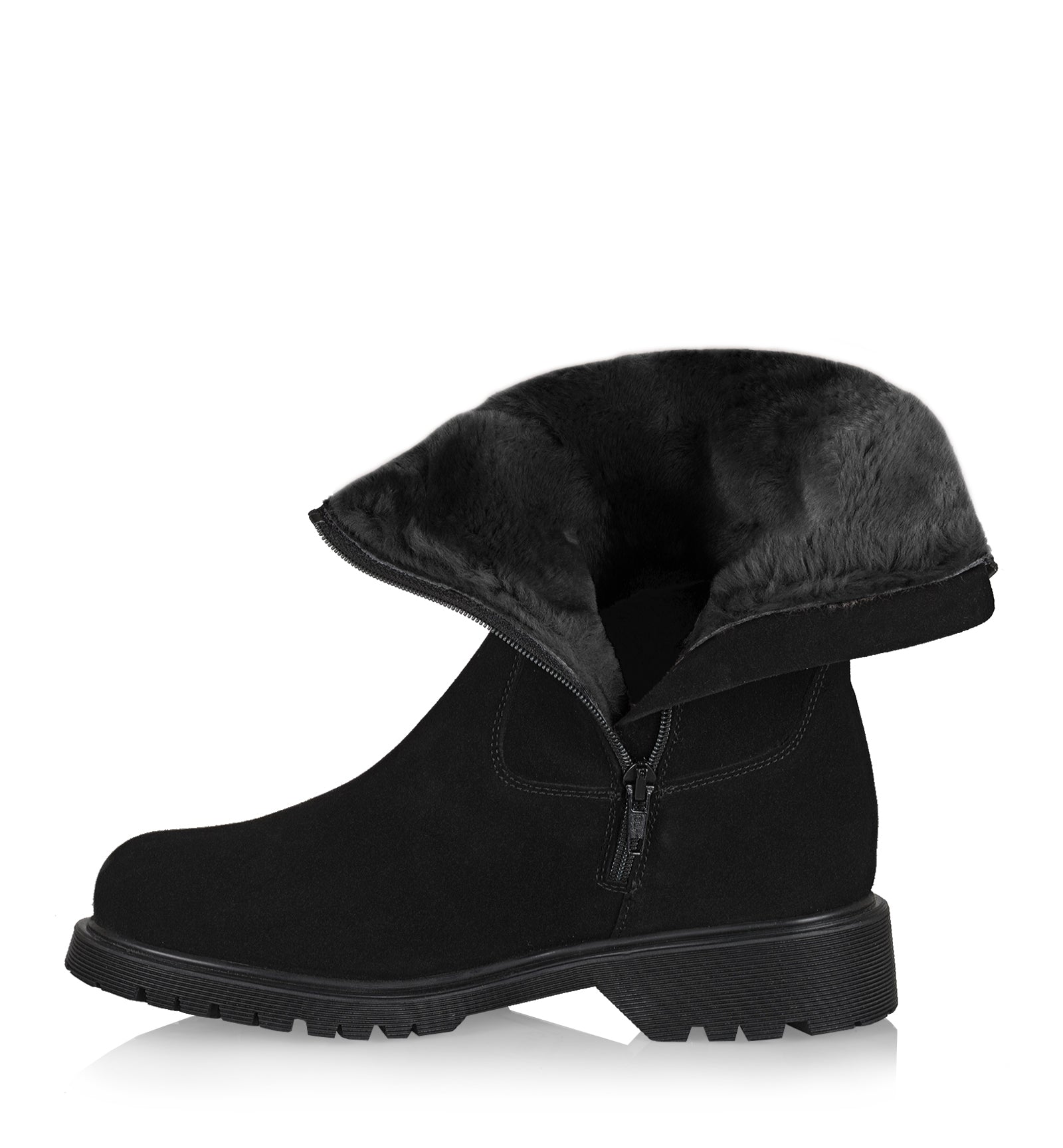 HOGAN SHEARLING-LINED SUEDE BOOTIE