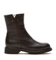 HUNTER SHEARLING-LINED PEBBLED LEATHER BOOTIE