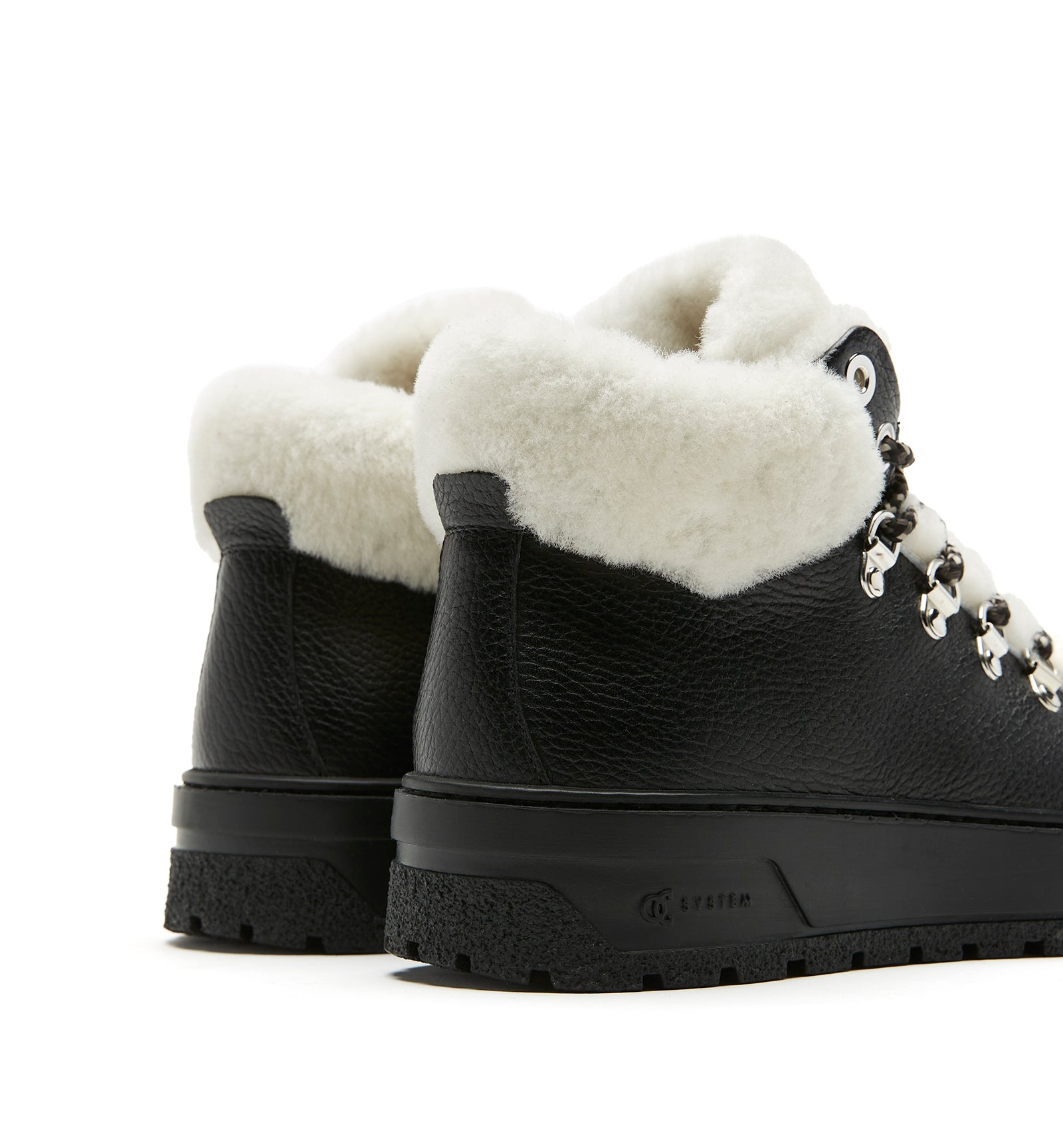 LAUSANNE SHEARLING-LINED LEATHER BOOTIE