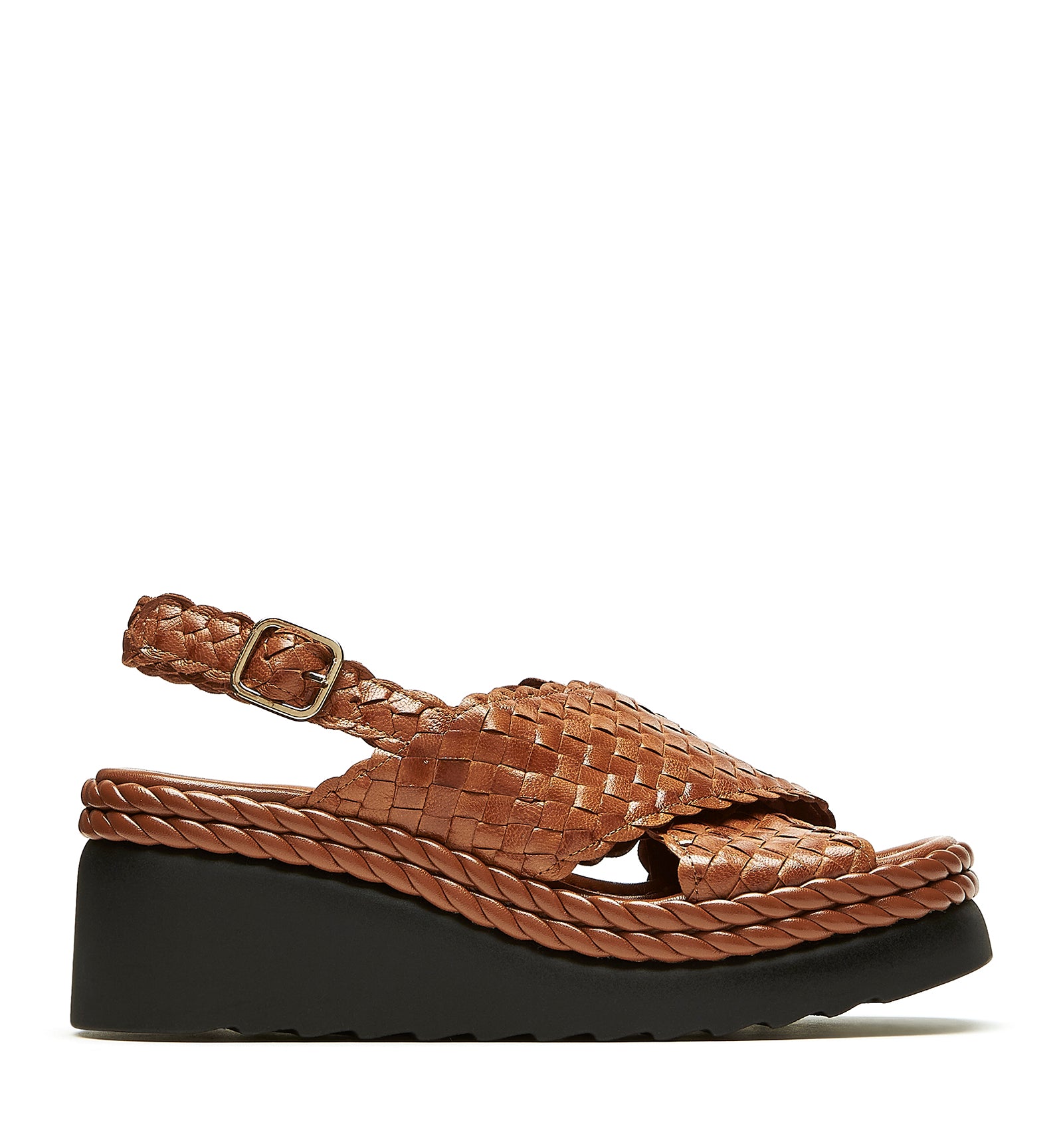 PATCH WOVEN LEATHER SANDAL