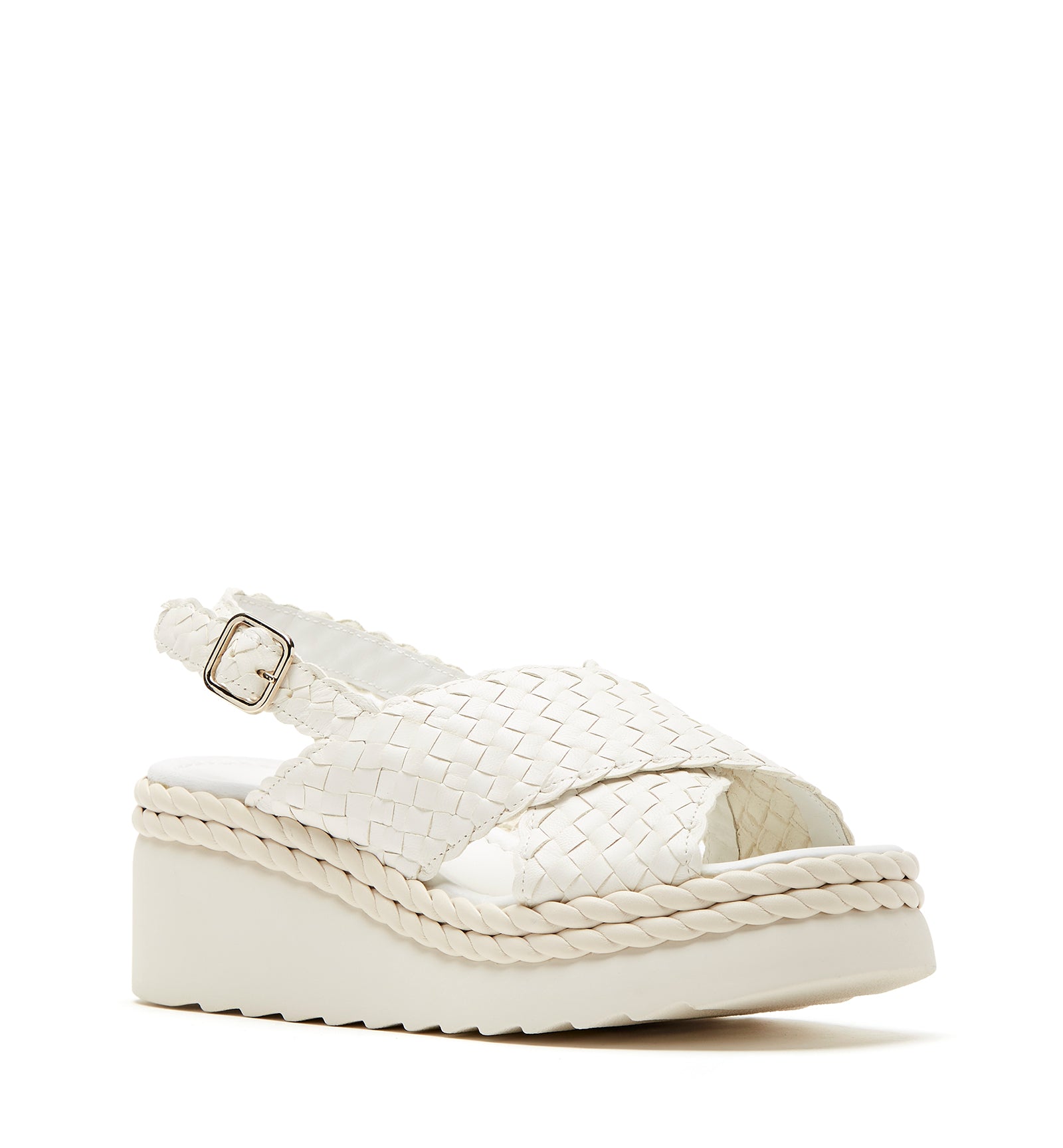 PATCH WOVEN LEATHER SANDAL