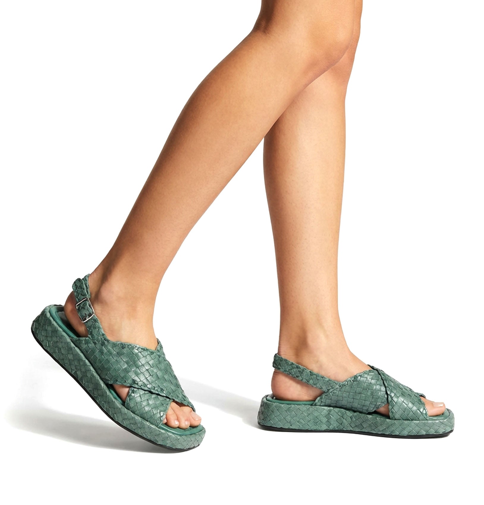 PEDRA WOVEN LEATHER SANDAL