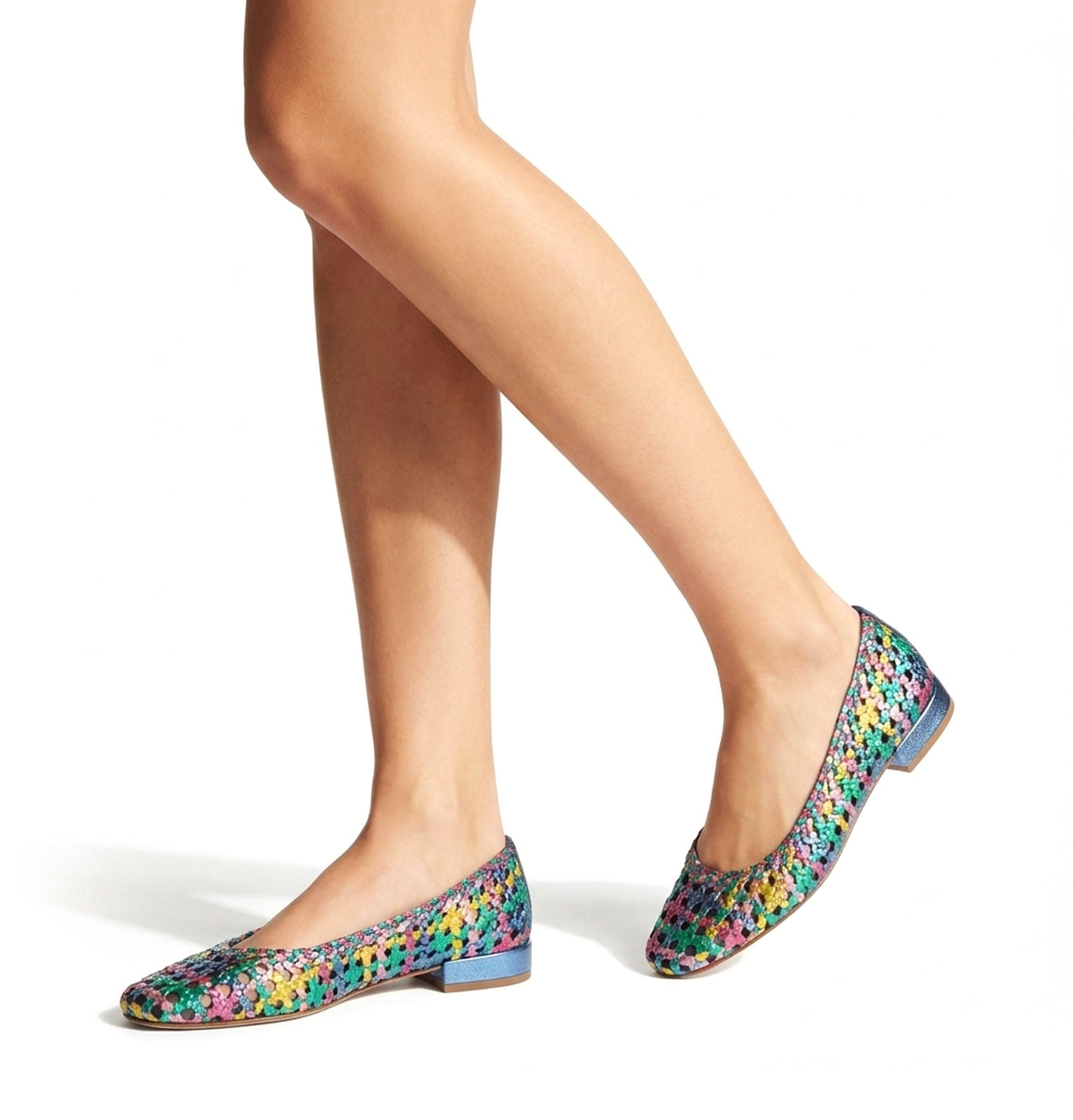 PRINCE BALLERINE EN CUIR TRESSÉ