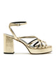 RECALL CRINKLE LEATHER PLATFORM SANDAL