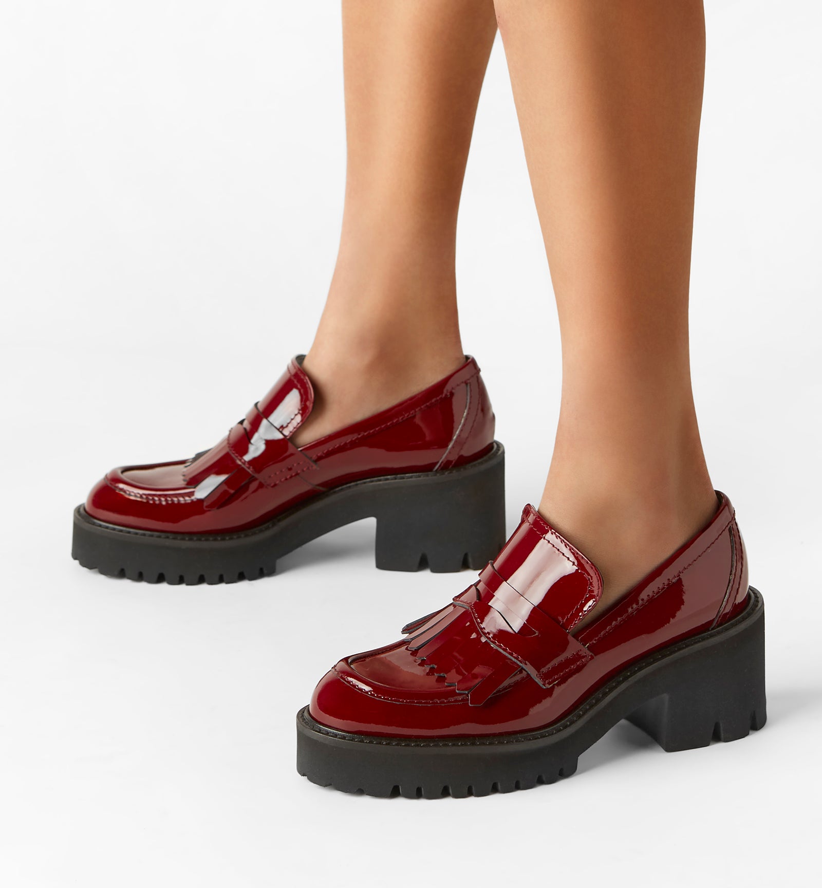 Burgundy patent loafers outlet