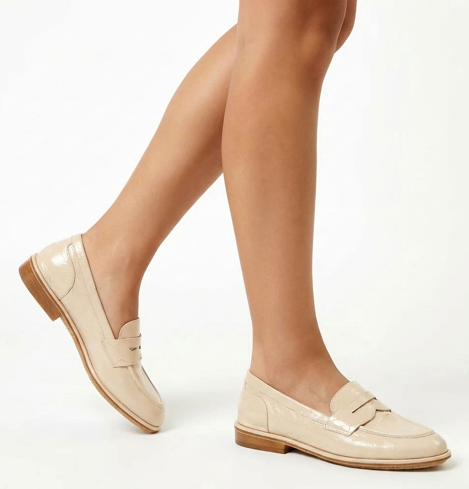 TRINITY CRUSHED LEATHER LOAFER