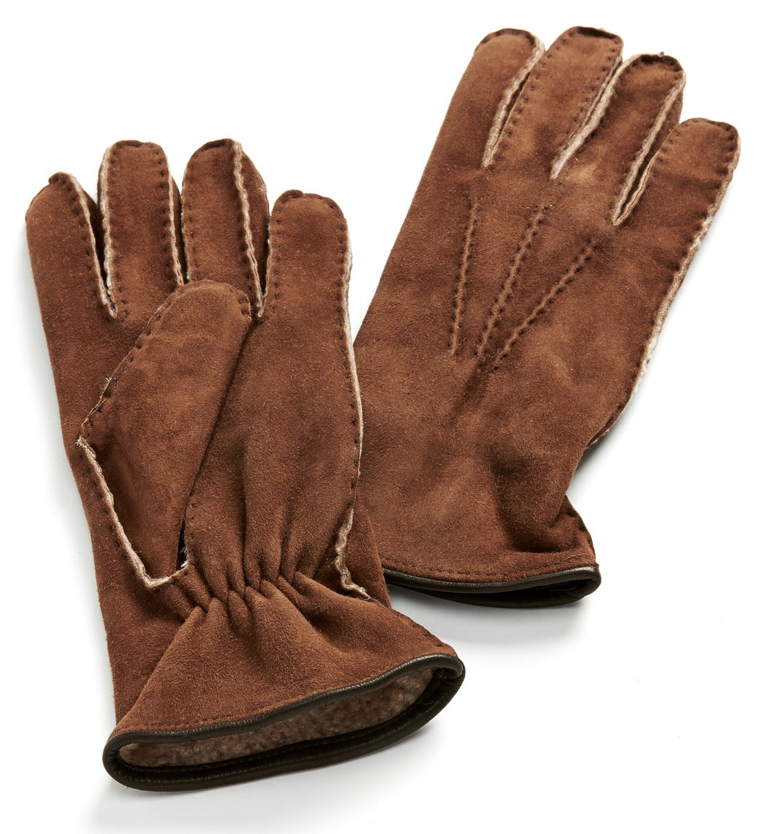 CAESAR SHEARLING LINED LEATHER GLOVES