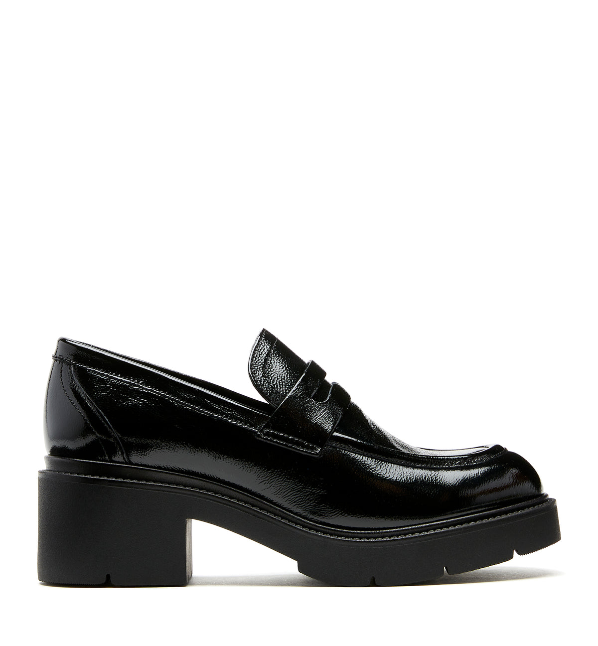 Alisa Crinkle Leather Loafer