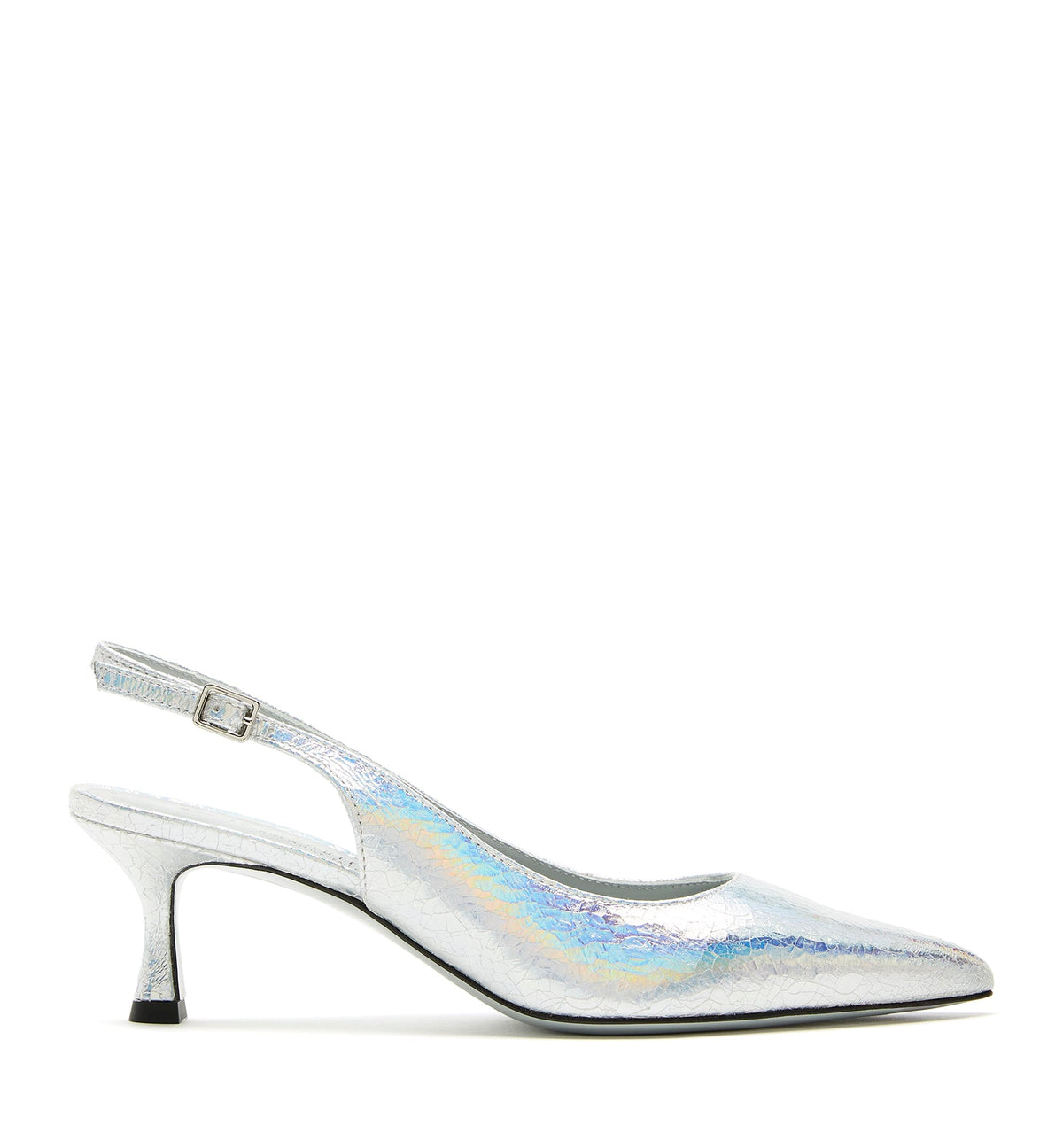 ALORA SLINGBACK CRINKLE LEATHER PUMP