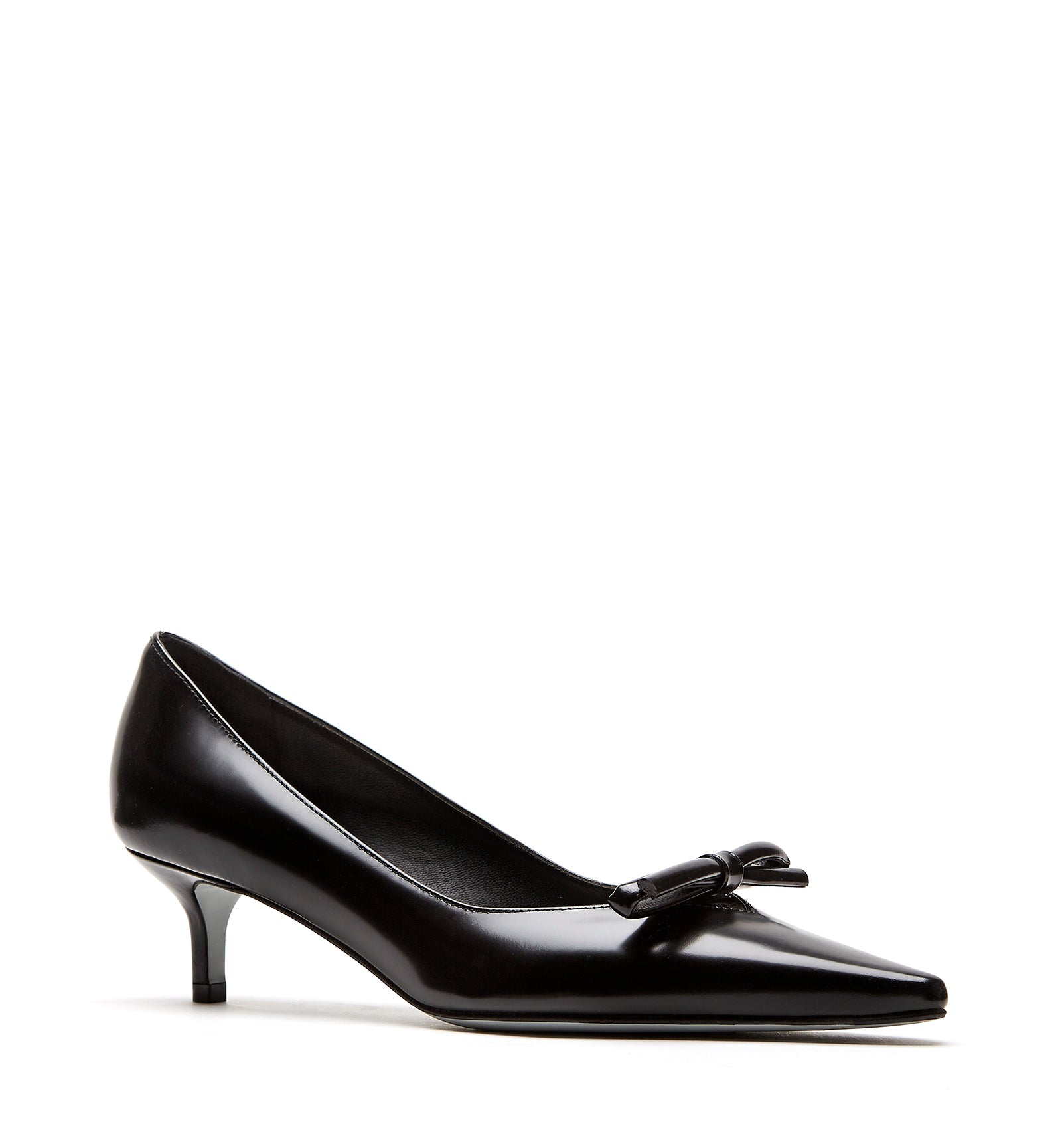 ARLOW KITTEN HEEL SHINE LEATHER PUMP - La Canadienne
