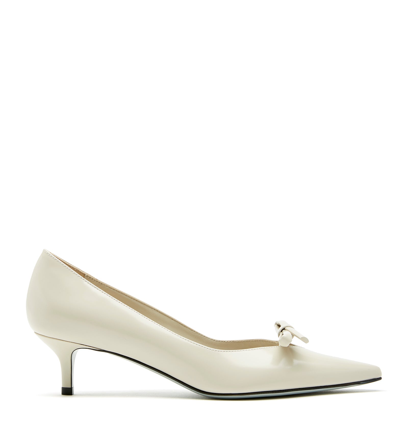 ARLOW KITTEN HEEL SHINE LEATHER PUMP - La Canadienne