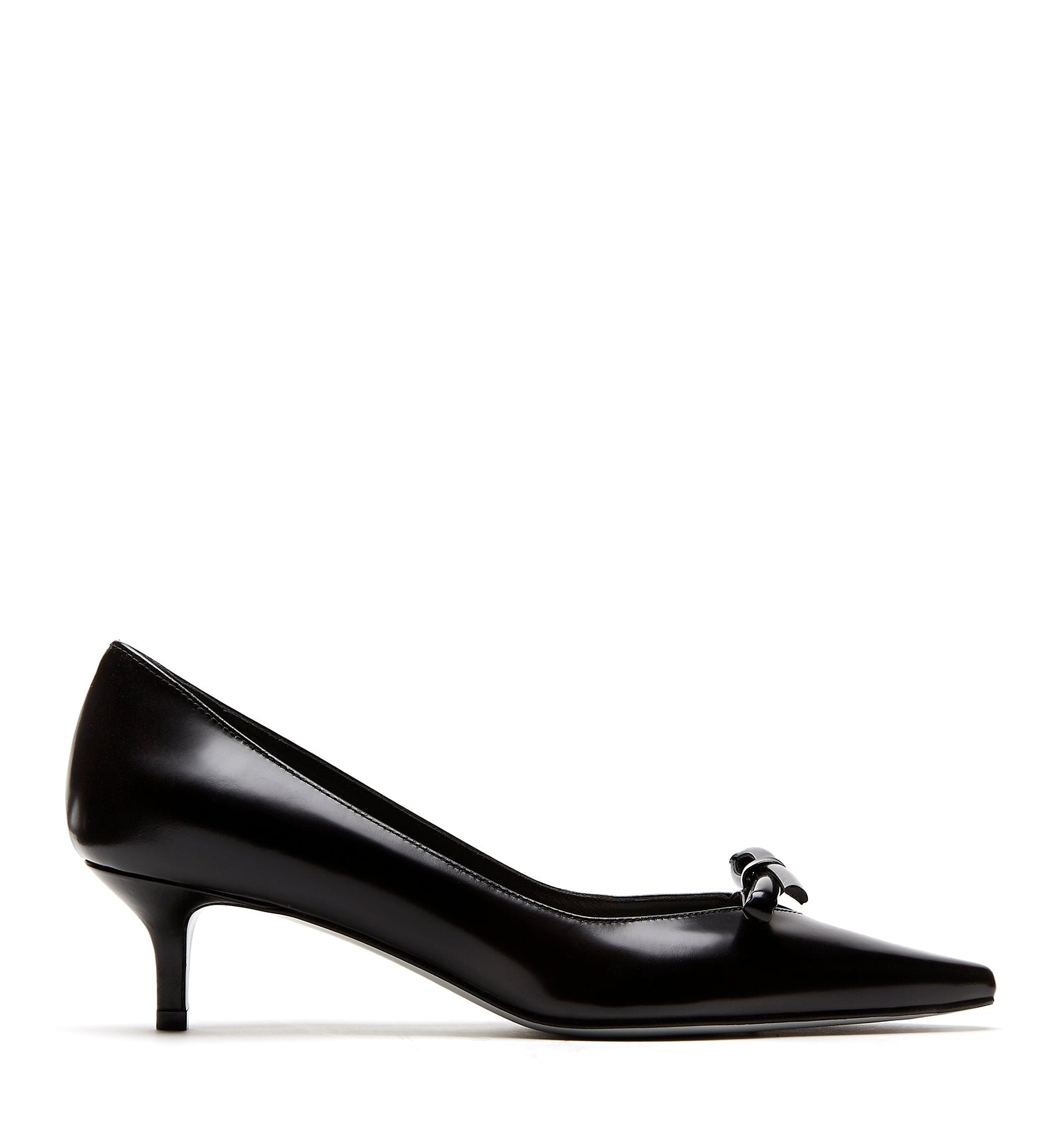 ARLOW KITTEN HEEL SHINE LEATHER PUMP - La Canadienne