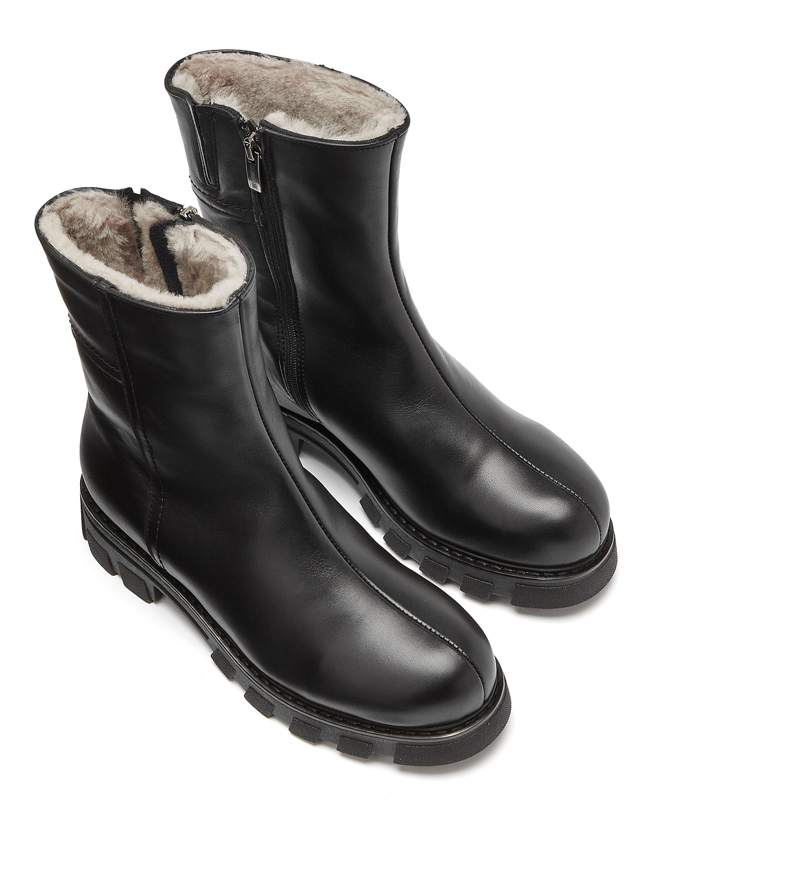 AUTUMN SHEARLING - LINED LEATHER BOOTIE - La Canadienne