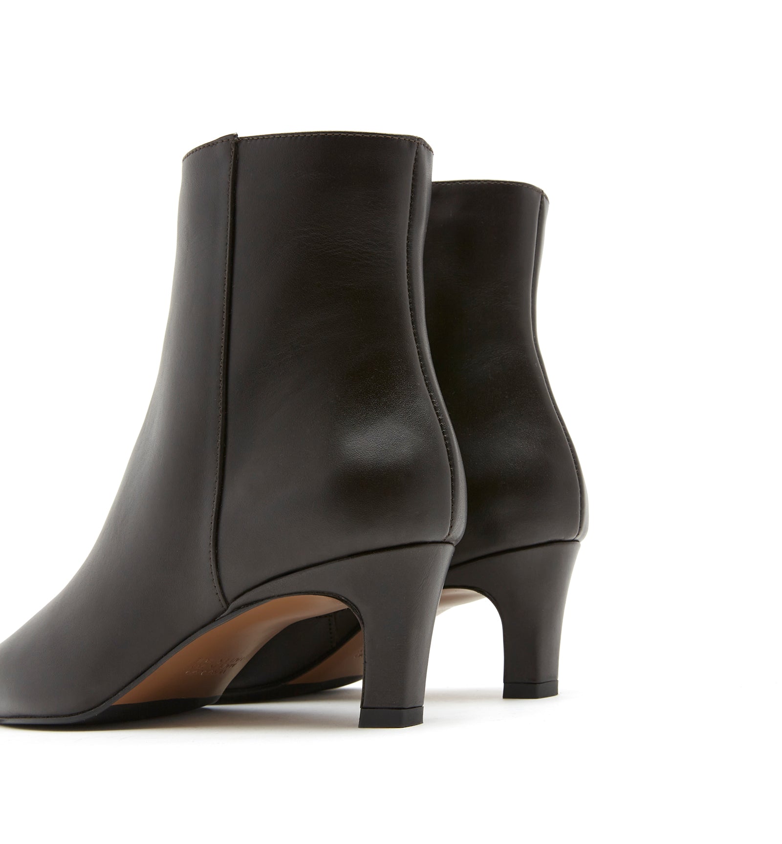 BEV LEATHER HEELED BOOTIE