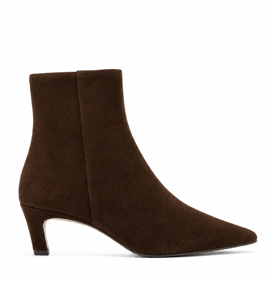 BEV SUEDE HEELED BOOTIE