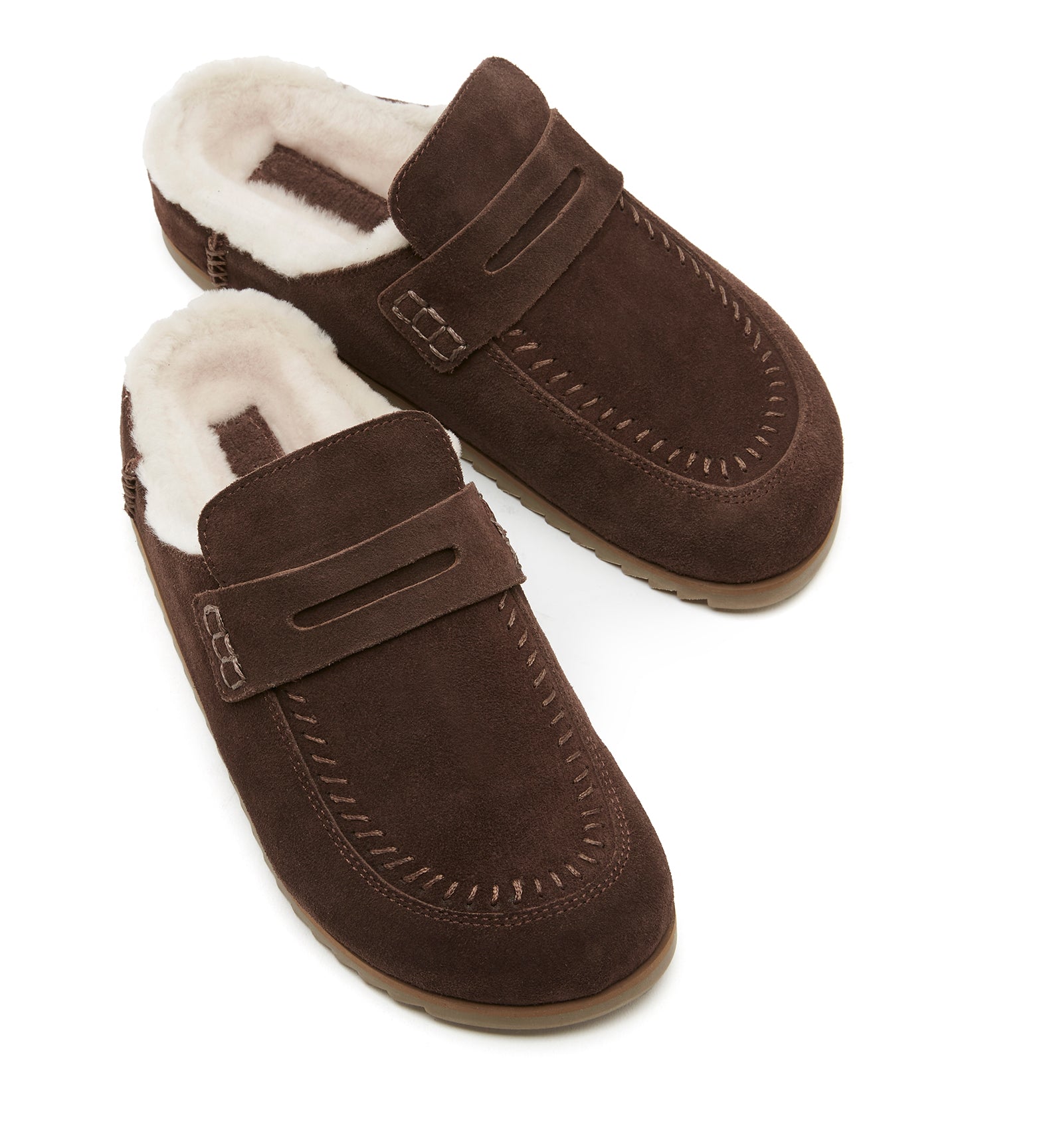 BRIDGER SHEARLING-LINED SUEDE MULE