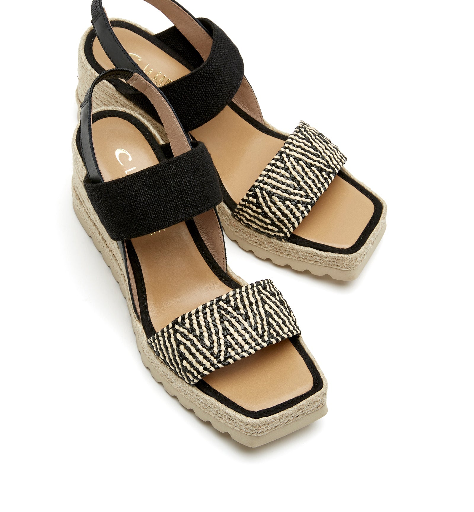 CASSINO FABRIC WEDGE ESPADRILLE - La Canadienne
