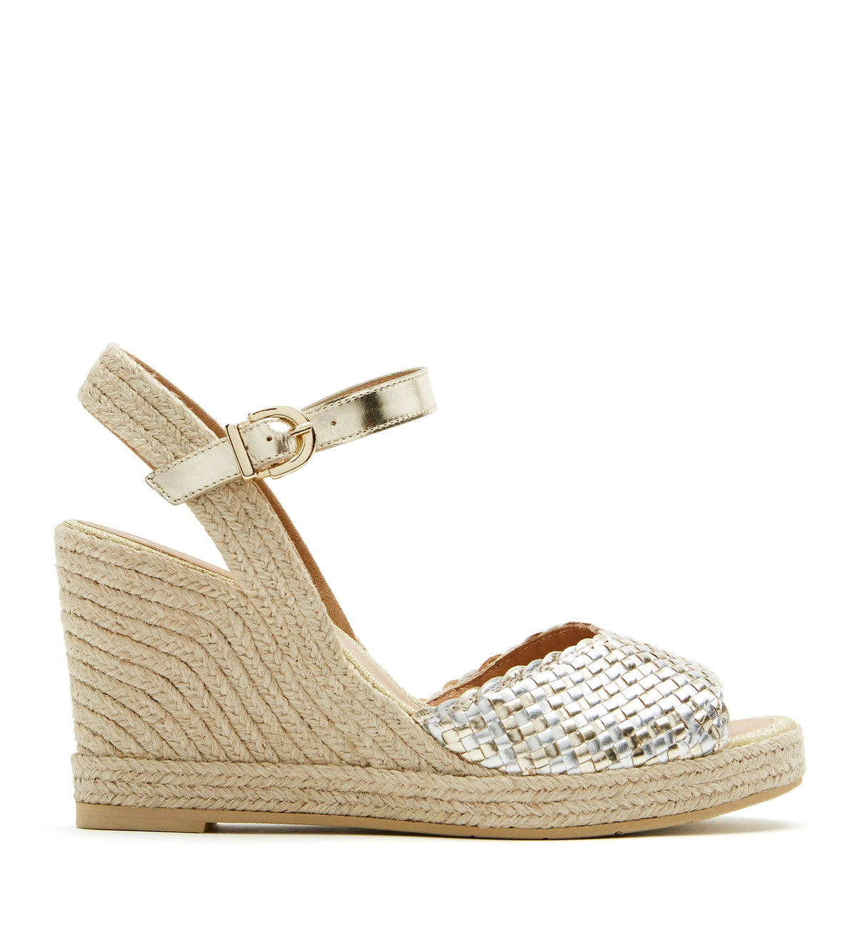 CATALINA LEATHER WEDGE ESPADRILLE