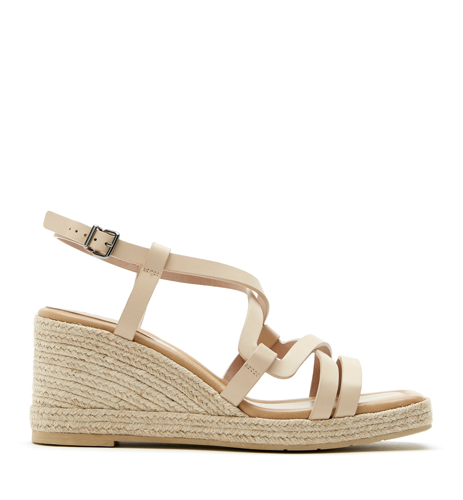CHAMBLY LEATHER WEDGE ESPADRILLE
