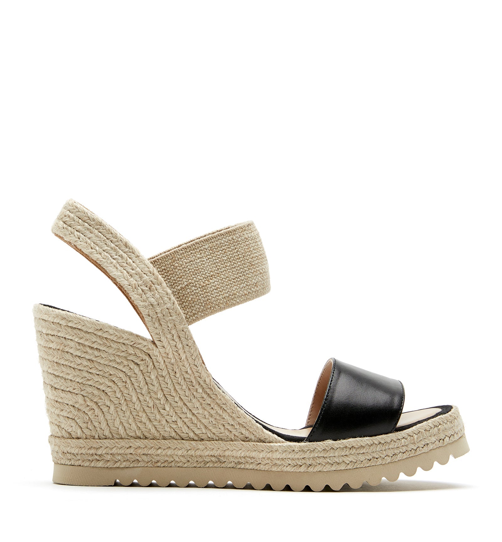 CHRISHELL LEATHER WEDGE ESPADRILLE - La Canadienne