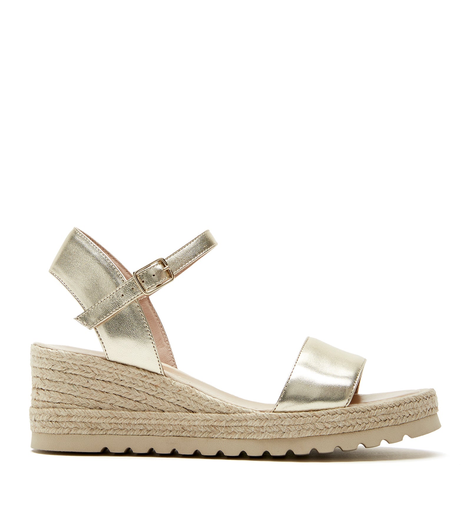CHRISTIE LEATHER WEDGE ESPADRILLE - La Canadienne