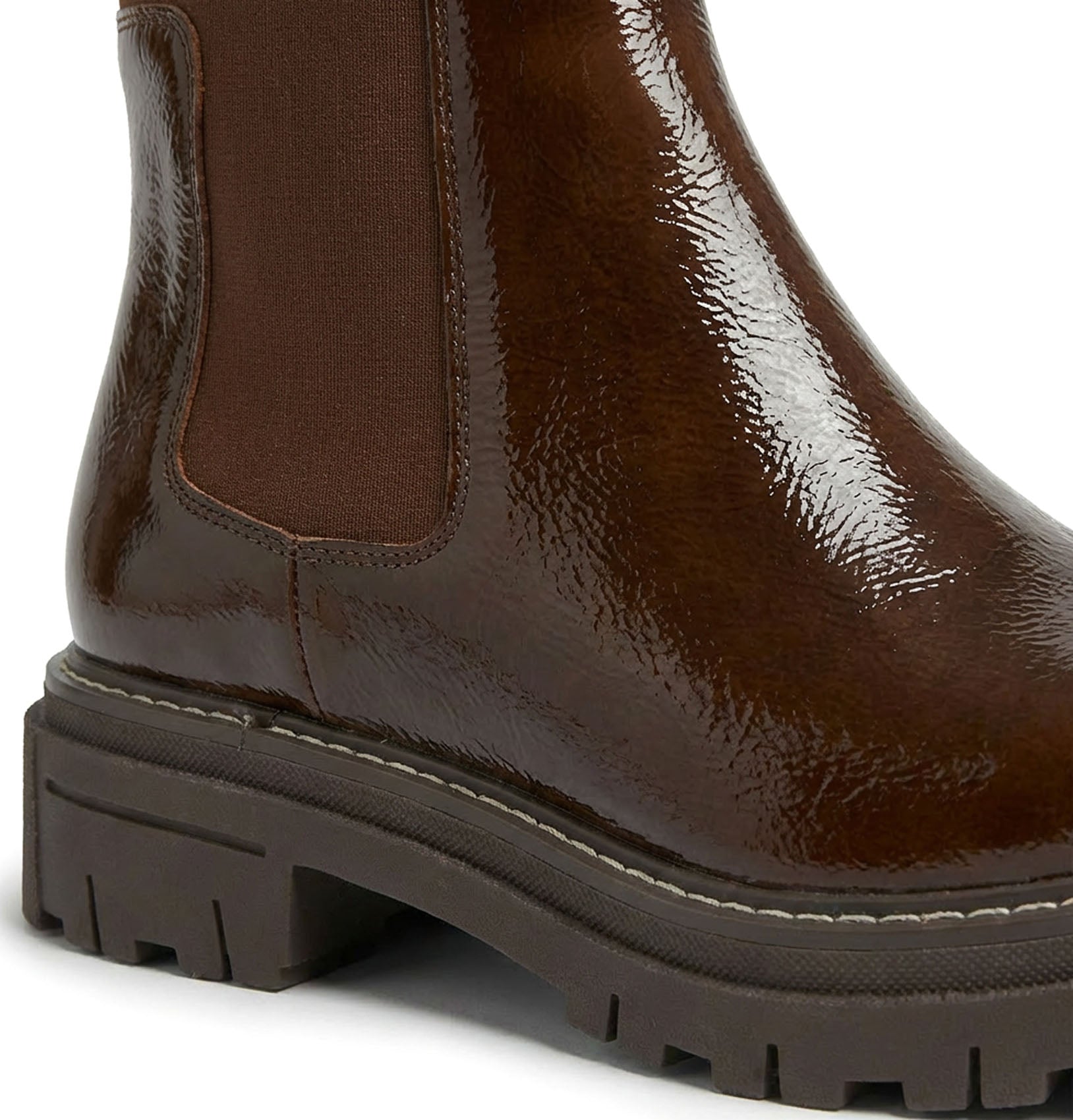 DARREN BOTTILLON EN CUIR EFFET FROISSÉ
