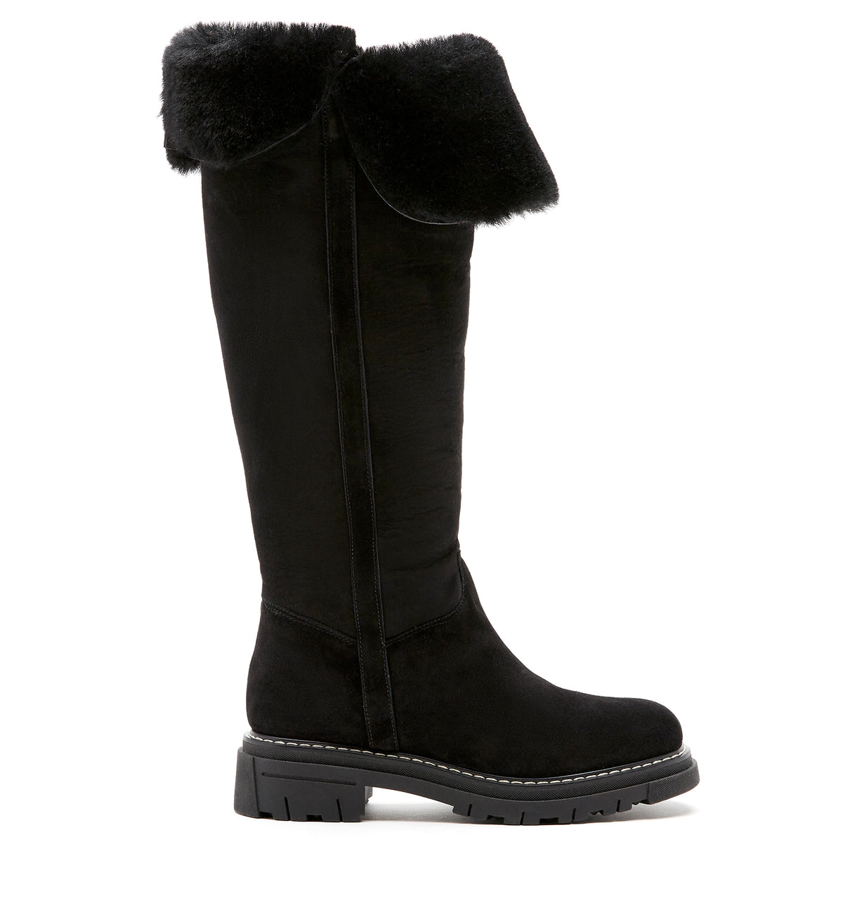 DAVIDE SHEARLING LINED SUEDE BOOT