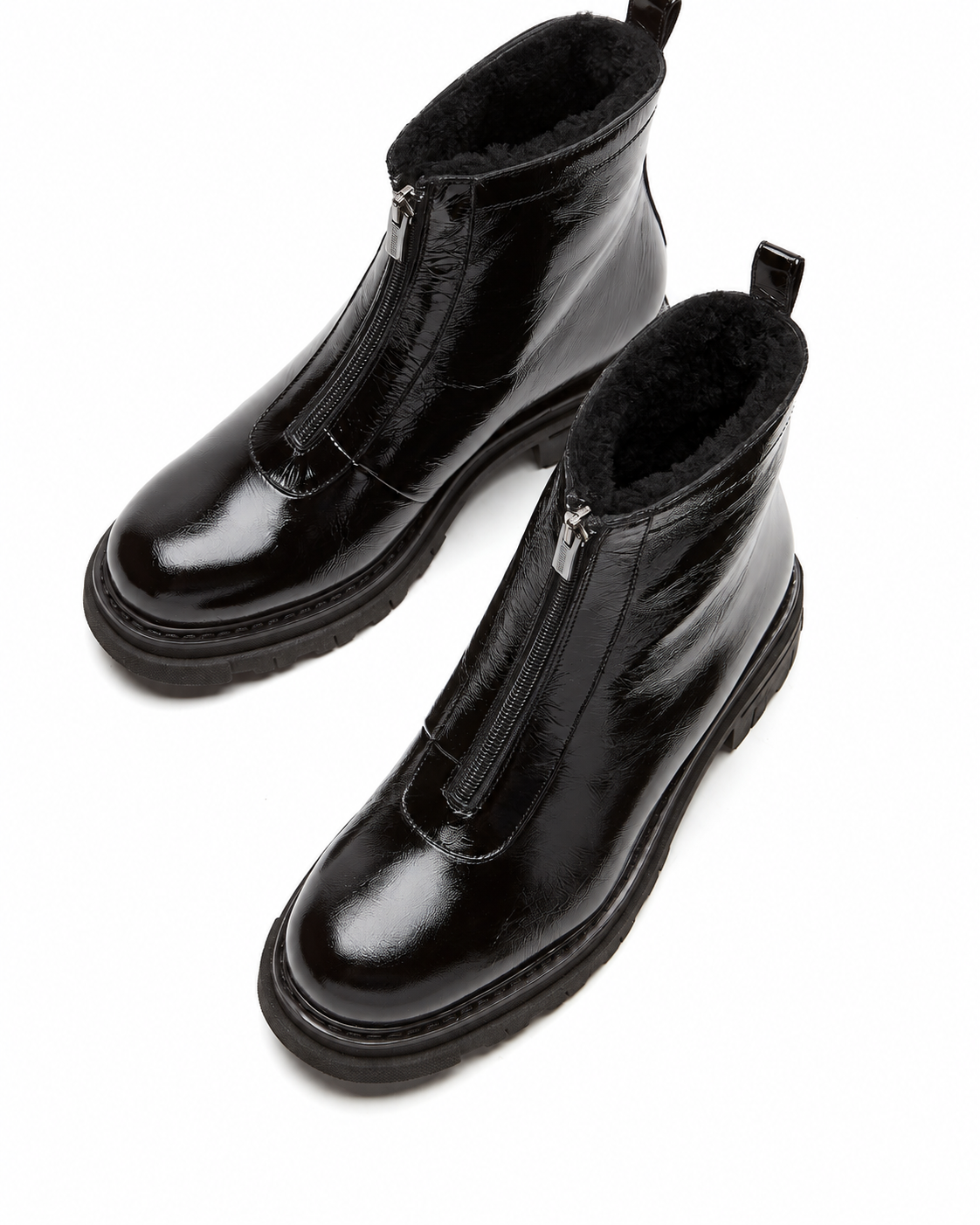 DELTA SHEARLING-LINED CRUSHED LEATHER BOOTIE - La Canadienne