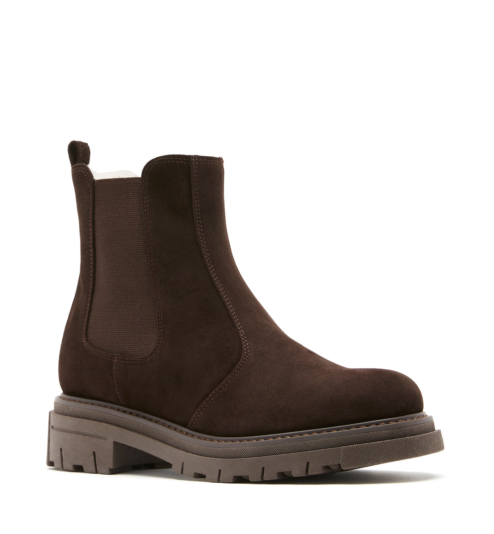 DERRICK SHEARLING-LINED SUEDE BOOTIE