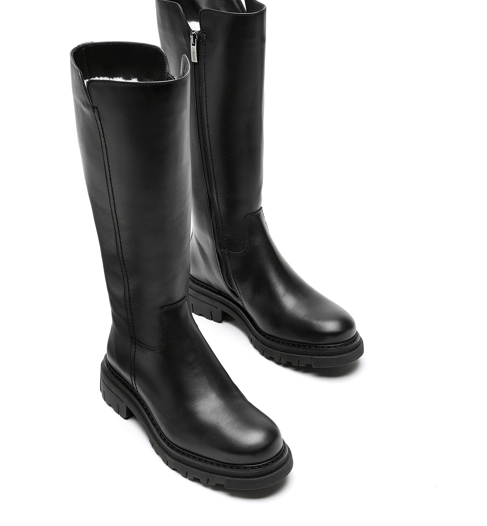 DIMITRI SHEARLING-LINED LEATHER BOOT