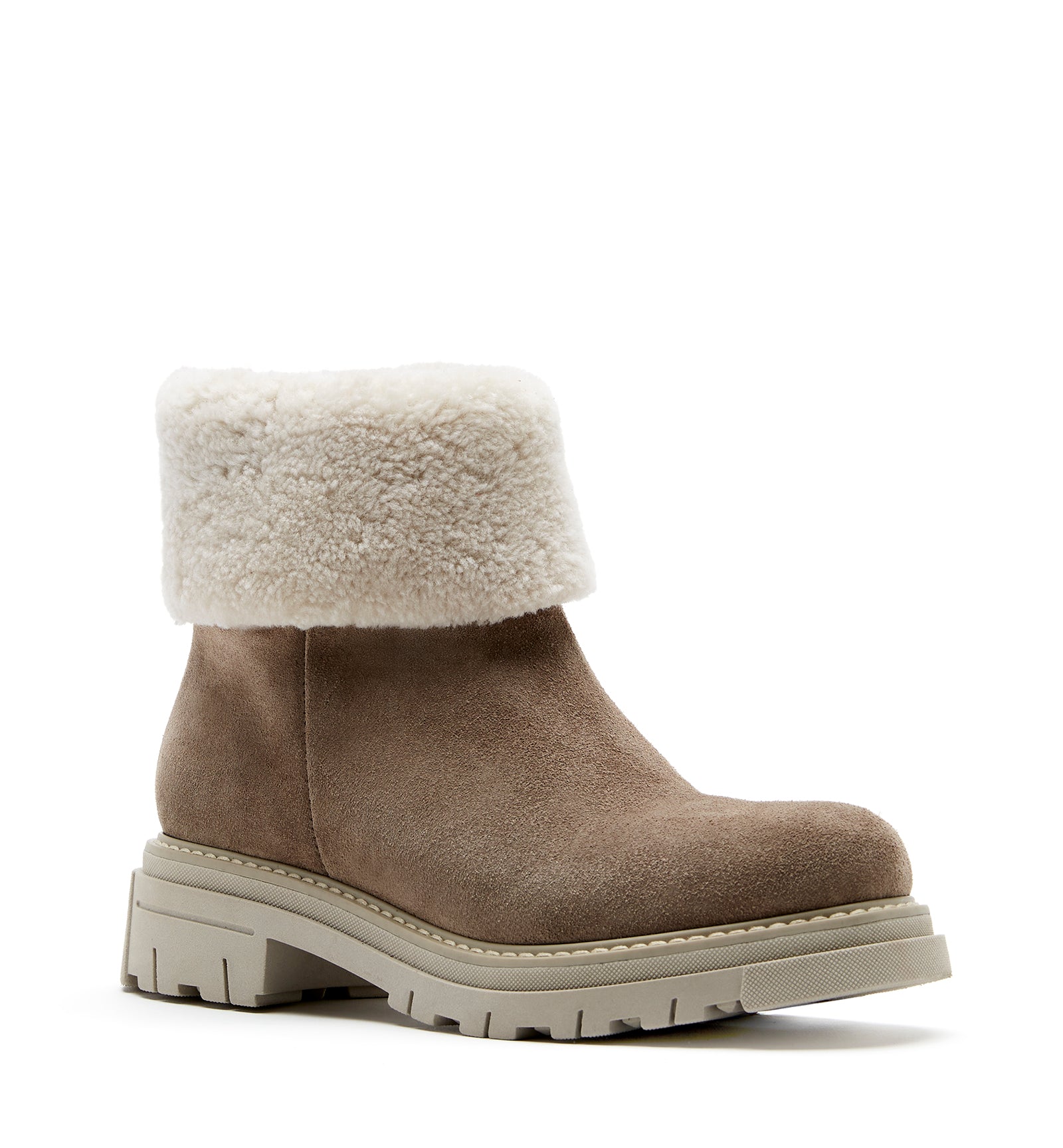DWAYNE SHEARLING-LINED SUEDE BOOTIE