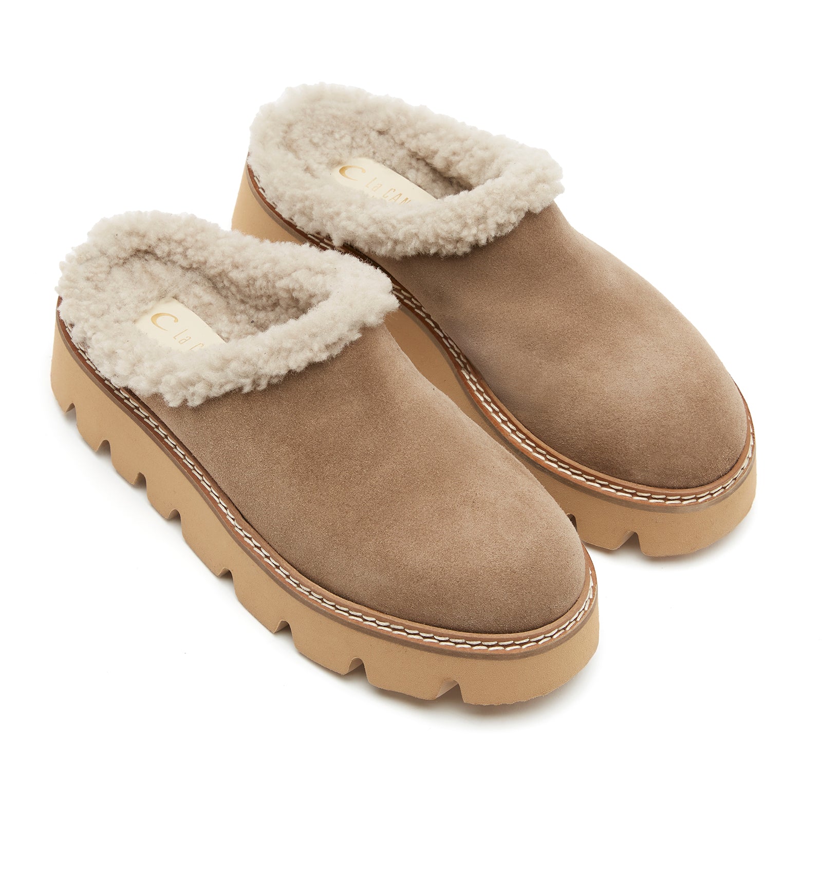 ERA SHEARLING LINED SUEDE MULE