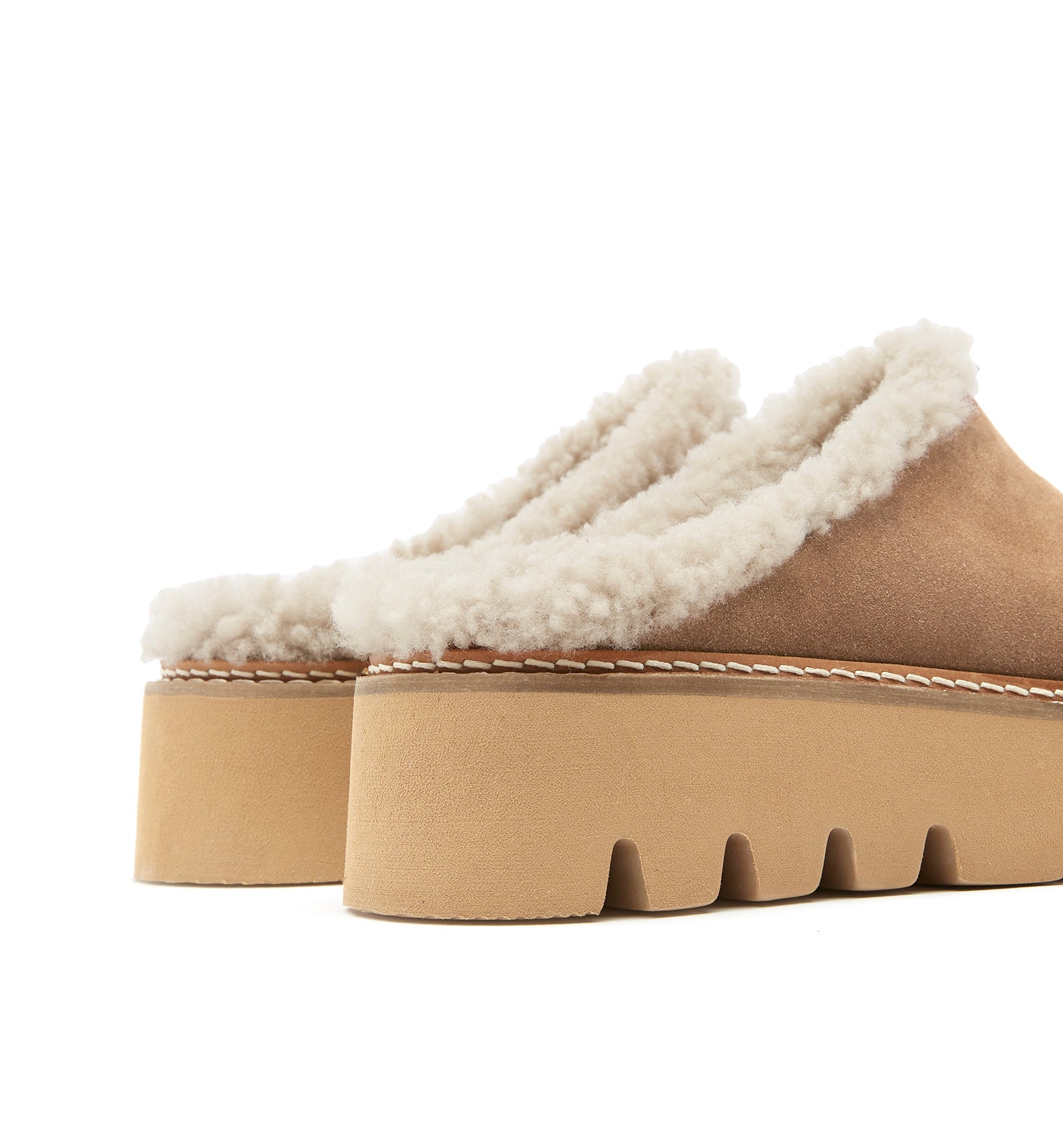 ERA SHEARLING LINED SUEDE MULE