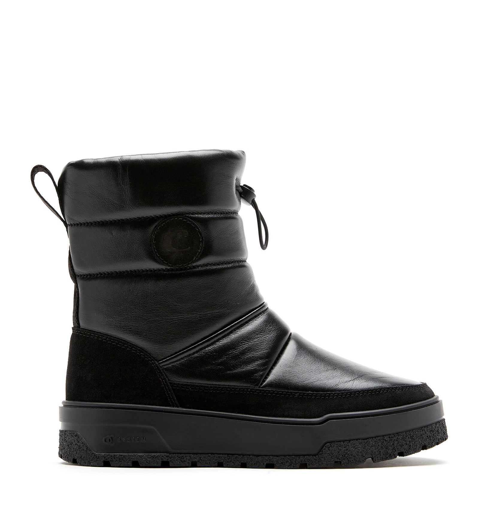 ERIC SHEARLING-LINED LEATHER BOOTIE
