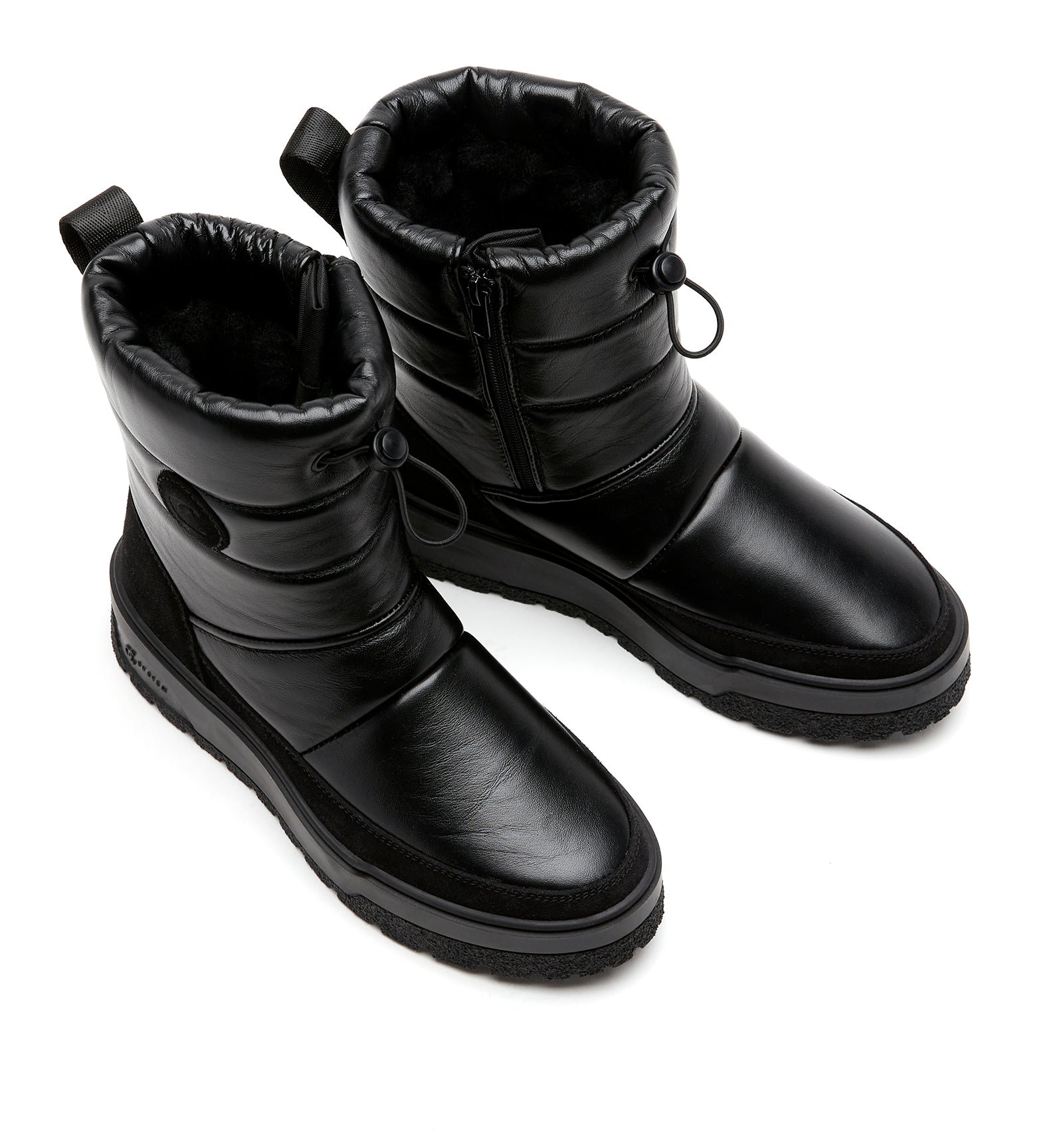 ERIC SHEARLING-LINED LEATHER BOOTIE