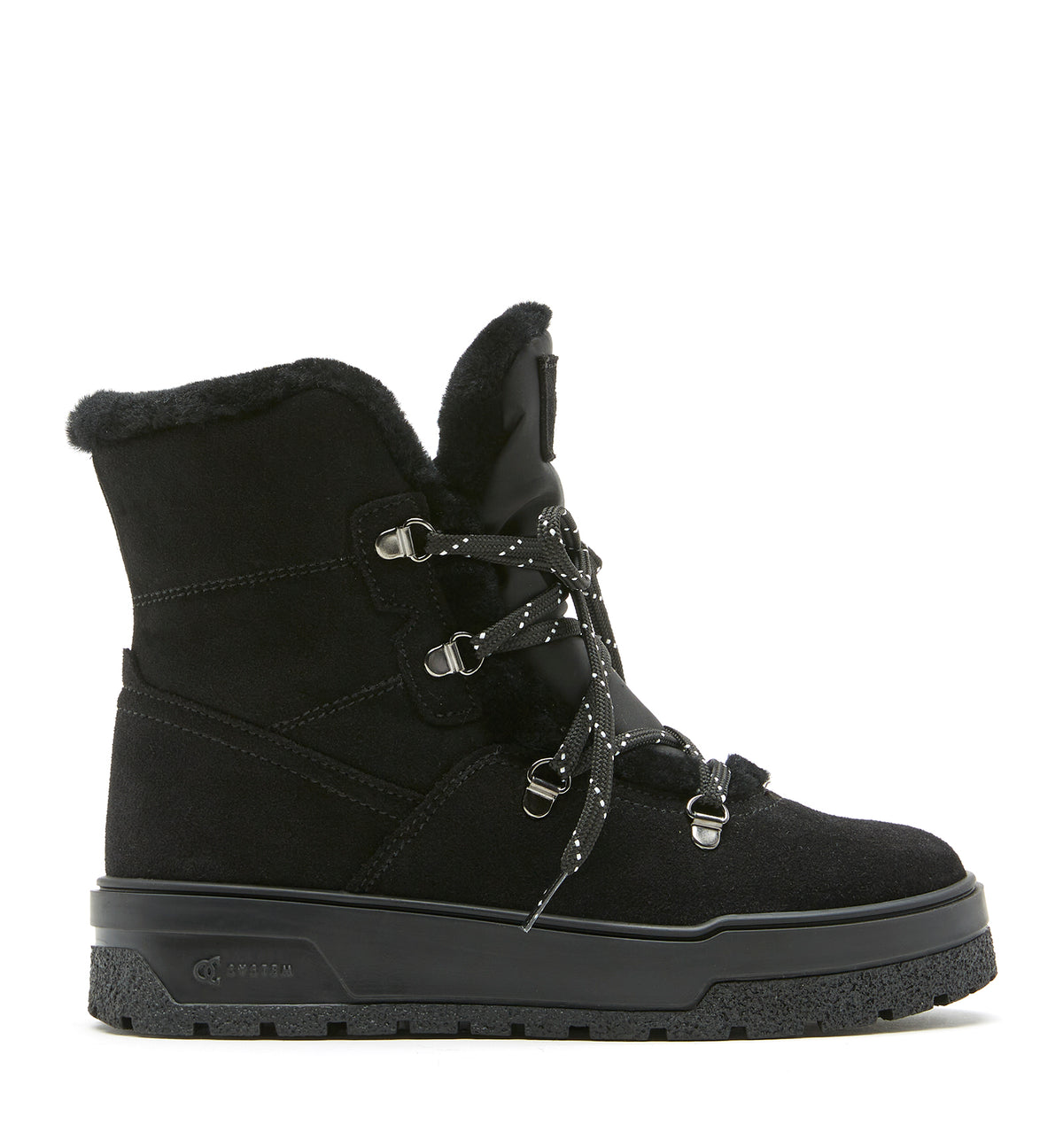 EXCELLENT SHEARLING LINED SUEDE BOOTIE