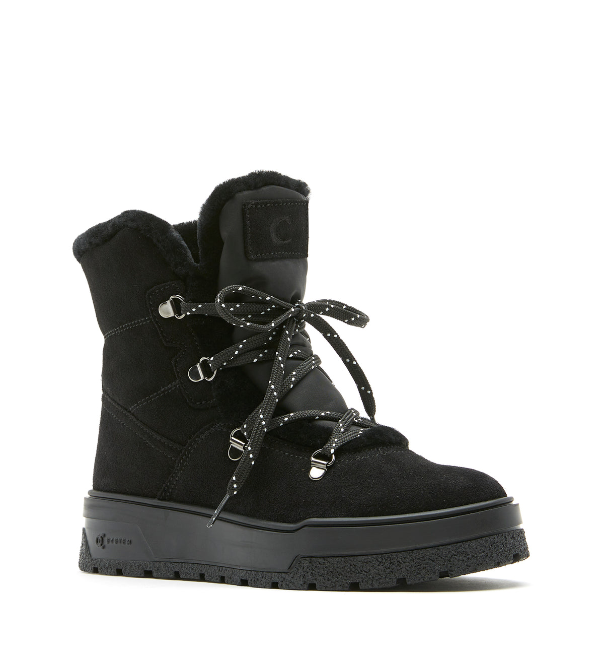EXCELLENT SHEARLING LINED SUEDE BOOTIE