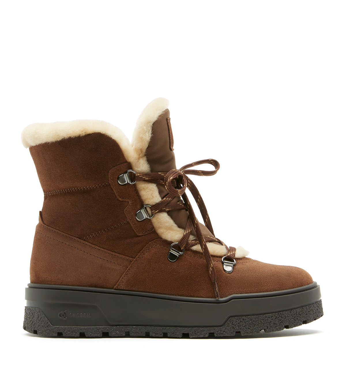 EXCELLENT SHEARLING LINED SUEDE BOOTIE