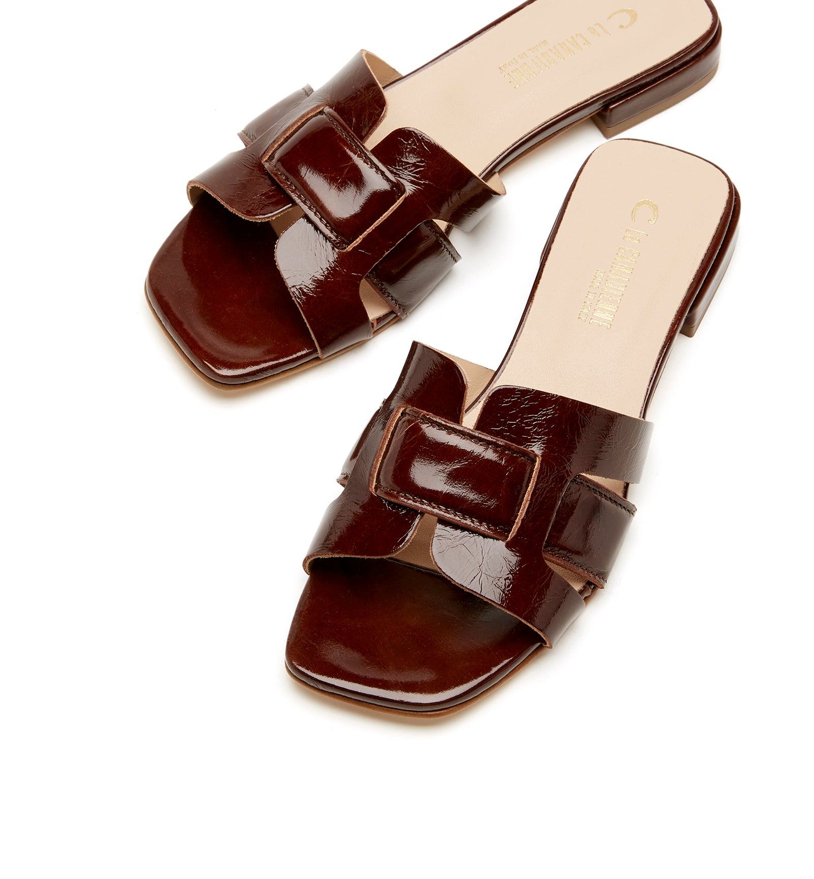FLORE CRUSHED LEATHER SANDAL