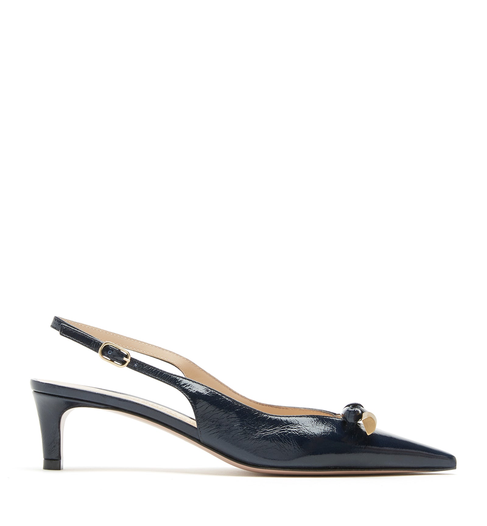 FLORENCE ESCARPIN EN CUIR FROISSÉ