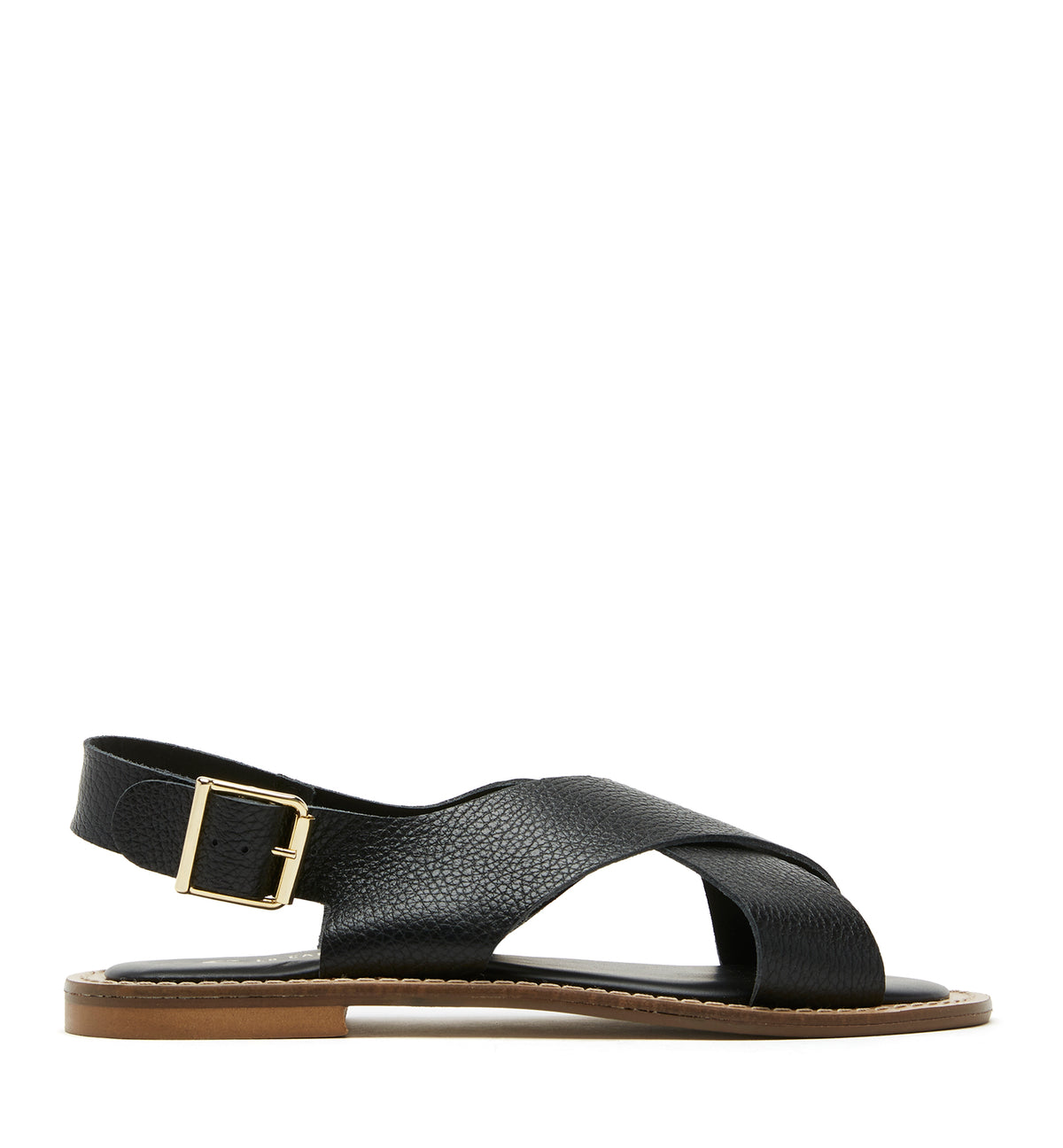FREEDA PEBBLED LEATHER SANDAL