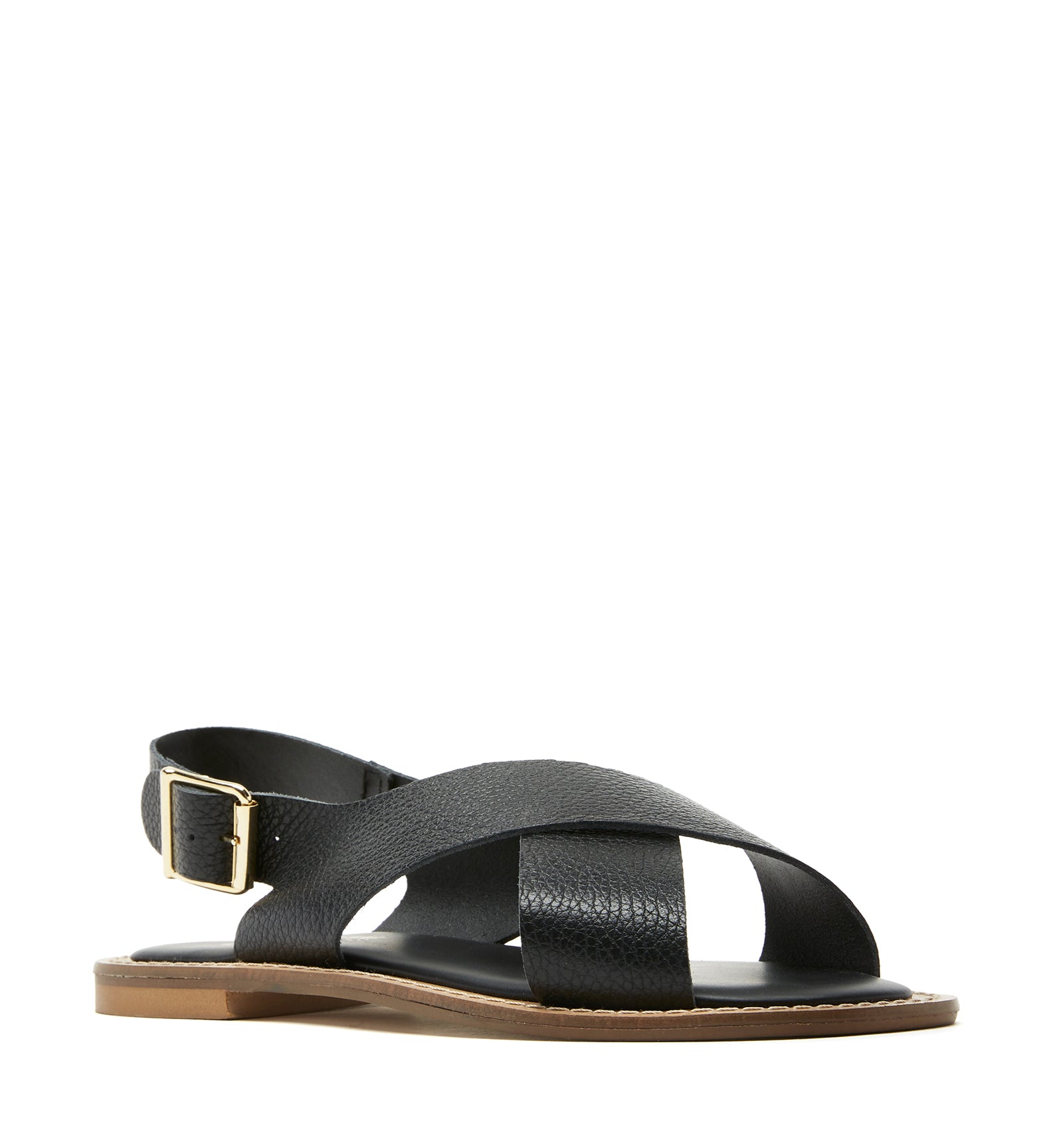 FREEDA SANDALE EN CUIR EFFET FROISSÉ