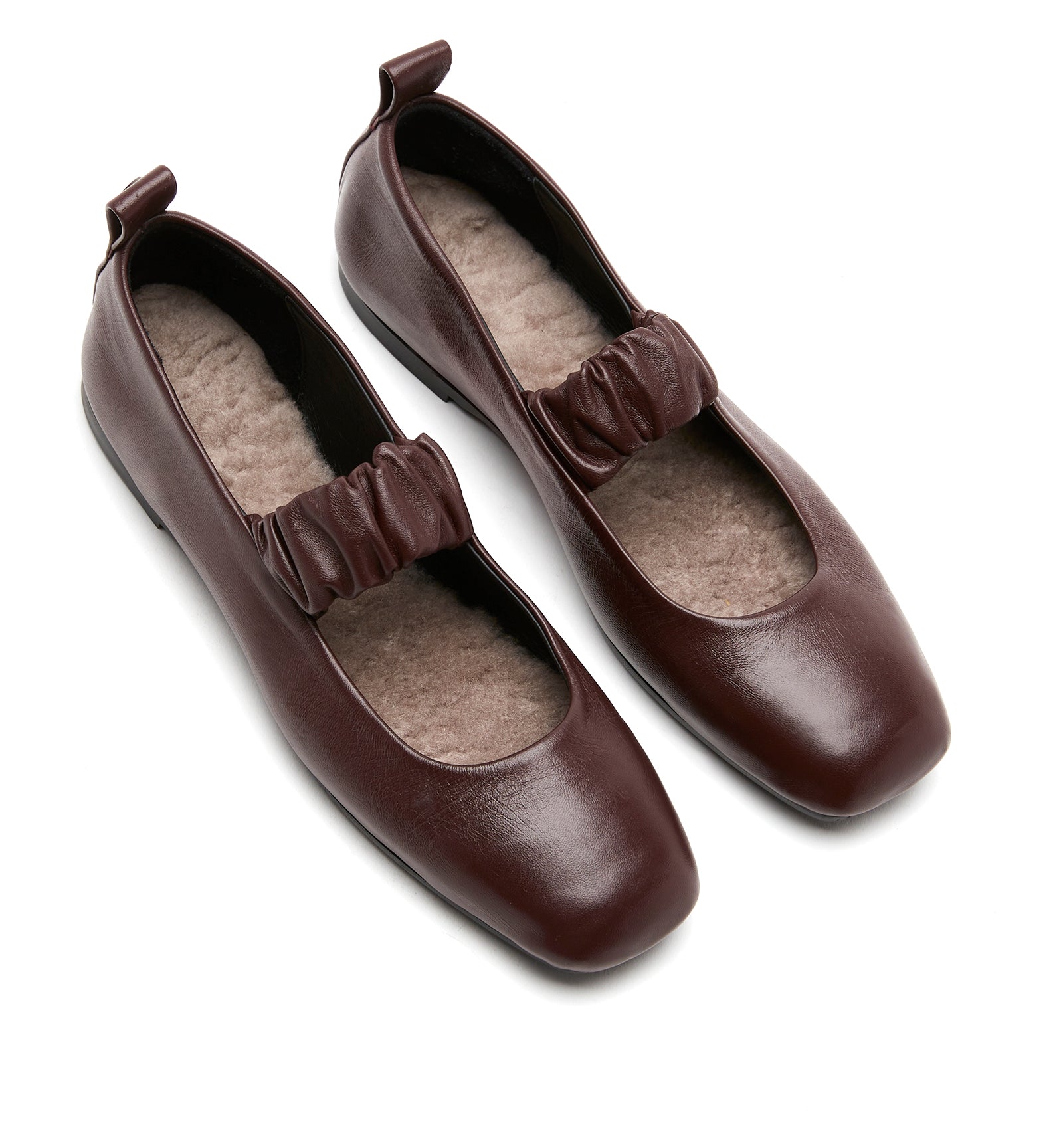 GRACIE SHEARLING-LINED LEATHER MARY JANE