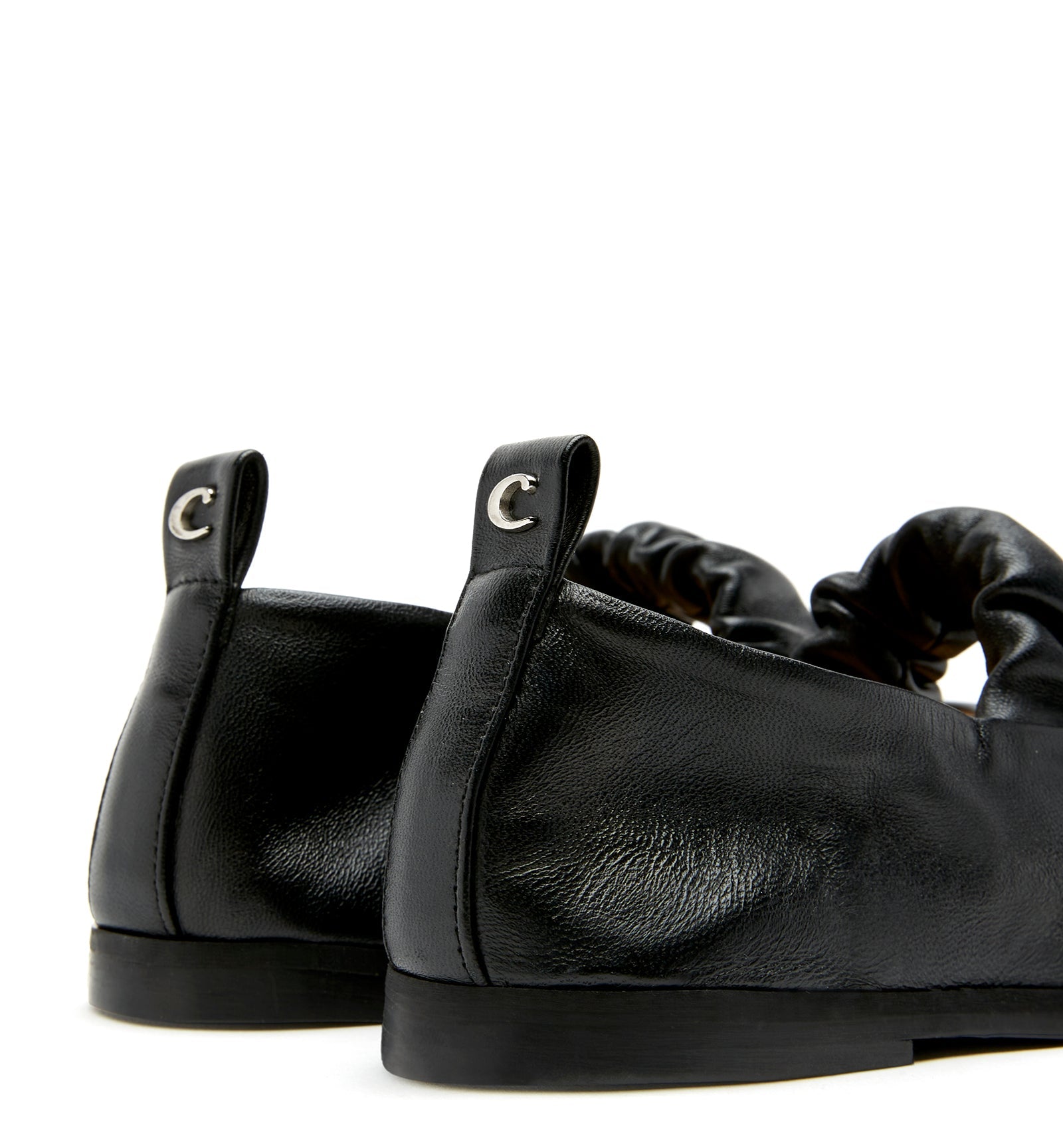 GREY LEATHER MARY JANE FLAT - La Canadienne