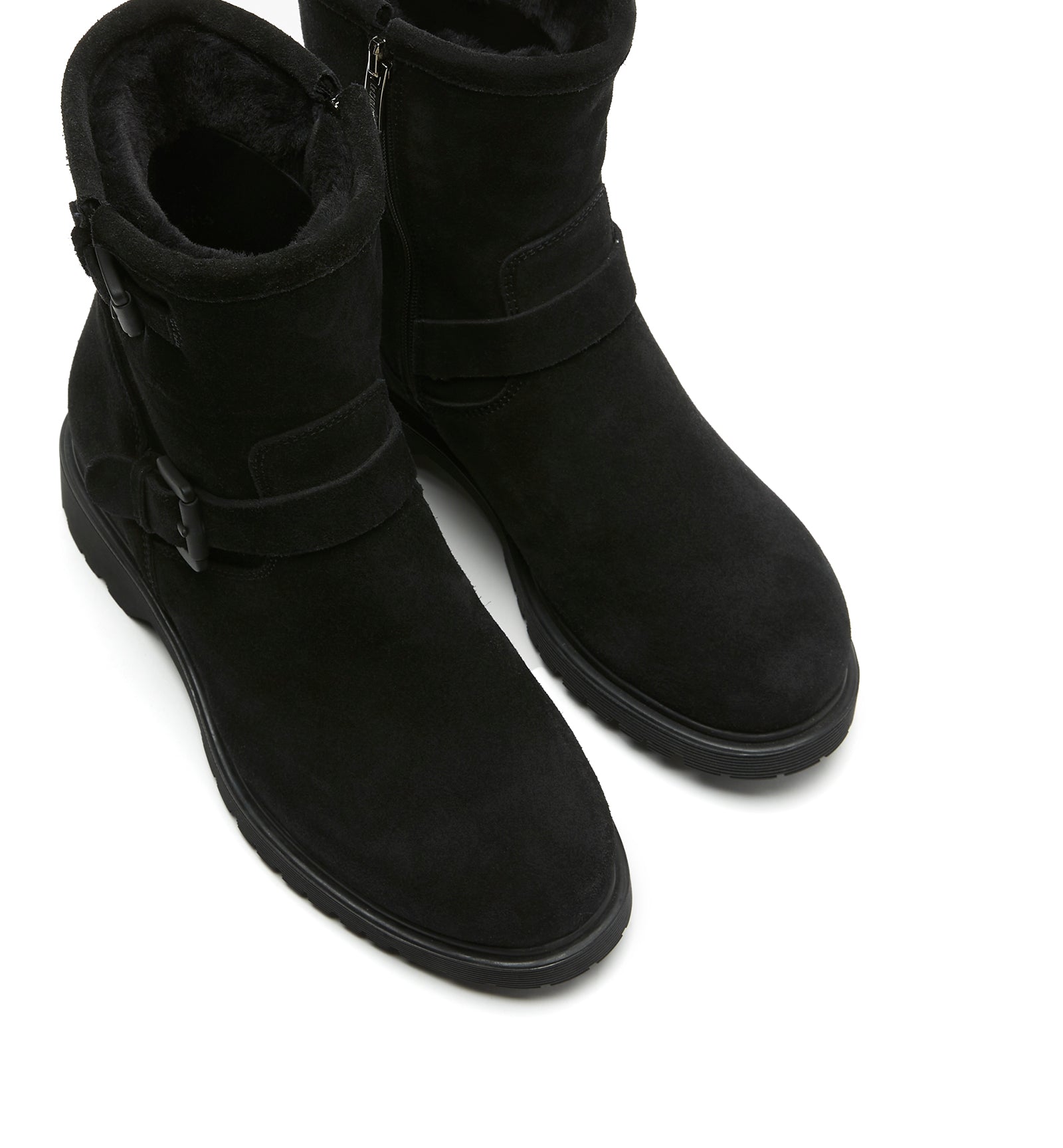 HANNA SHEARLING-LINED SUEDE BOOTIE