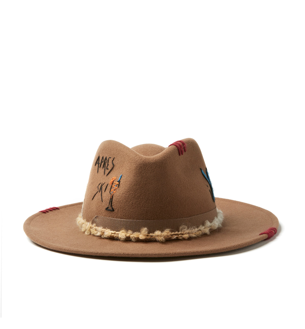 HAPPI CHAPEAU EN LAINE BRODÉ 