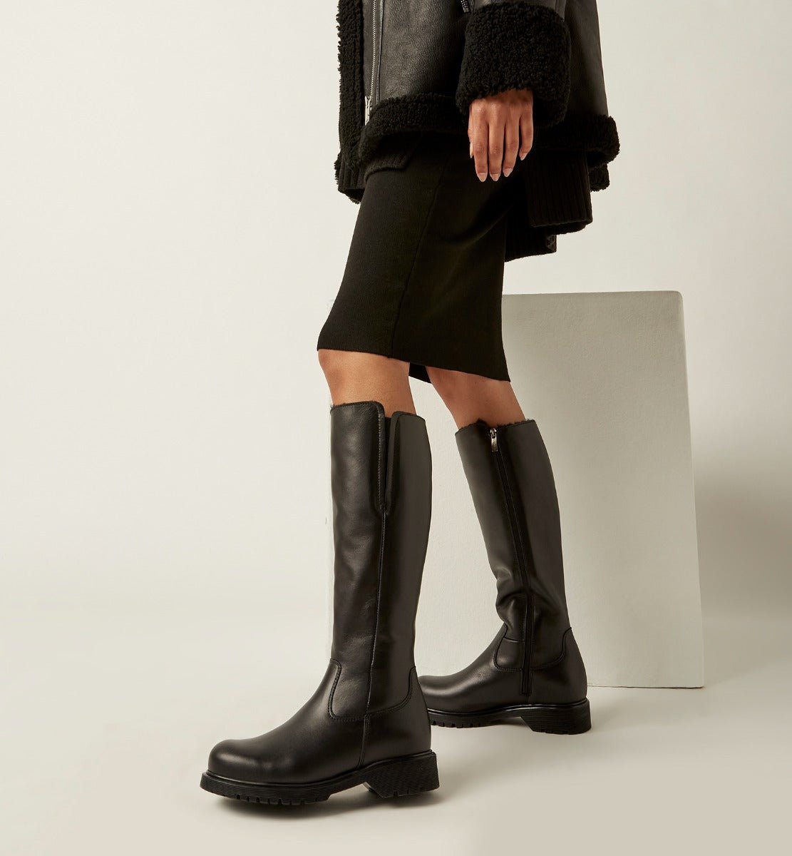 HELENE SHEARLING - LINED LEATHER BOOT - La Canadienne