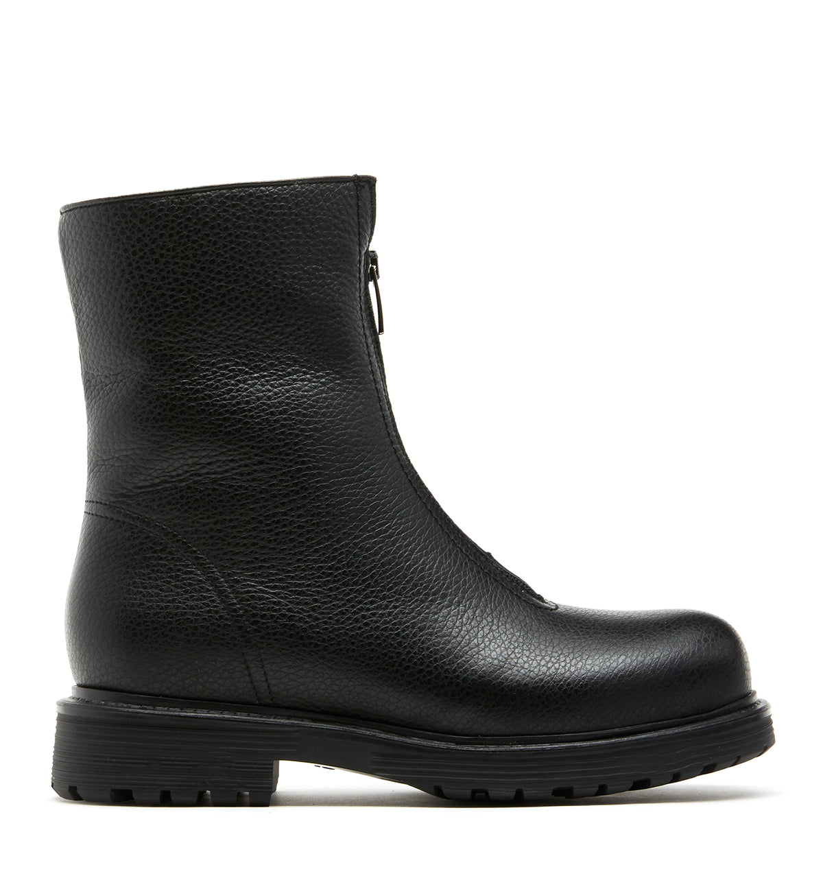 HEROIC SHEARLING LINED PEBBLE LEATHER BOOTIE - La Canadienne