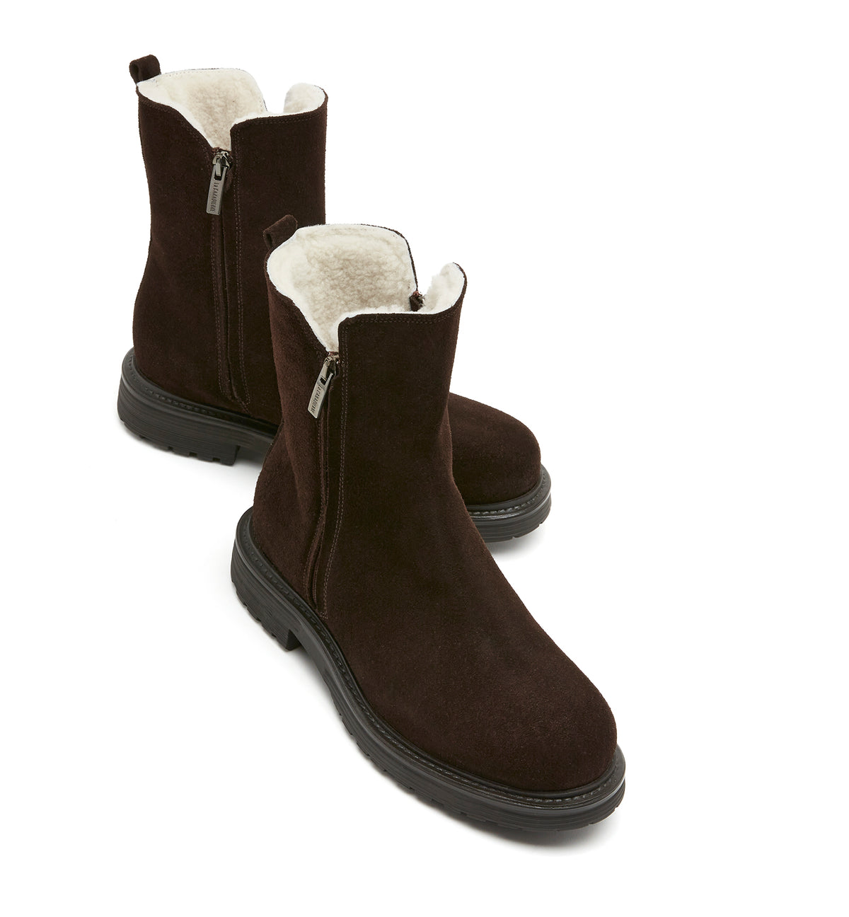 HYPE SHEARLING LINED SUEDE BOOTIE - La Canadienne